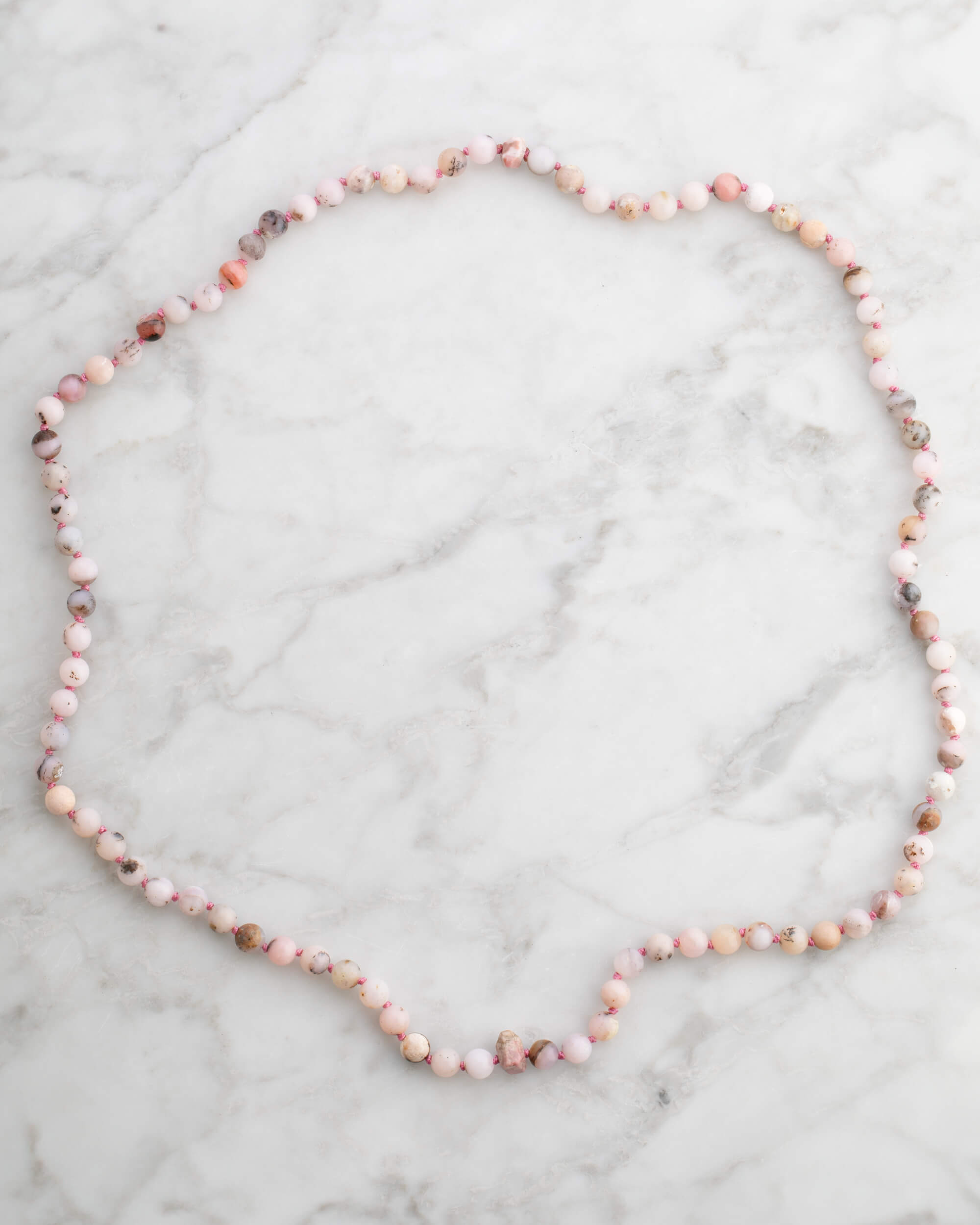 Codificador Doble Ópalo Rosa y Rodonita 90 Cuentas - Ternura y Estructura (Agesta)