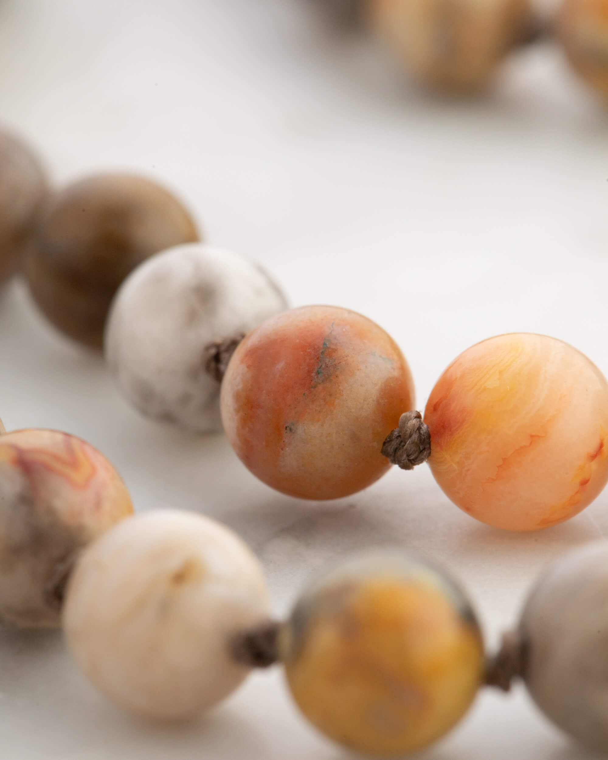 Codificador Doble Ágata Mexicana y Ojo de Tigre 90 Cuentas - Alegría y Protección (Agesta)