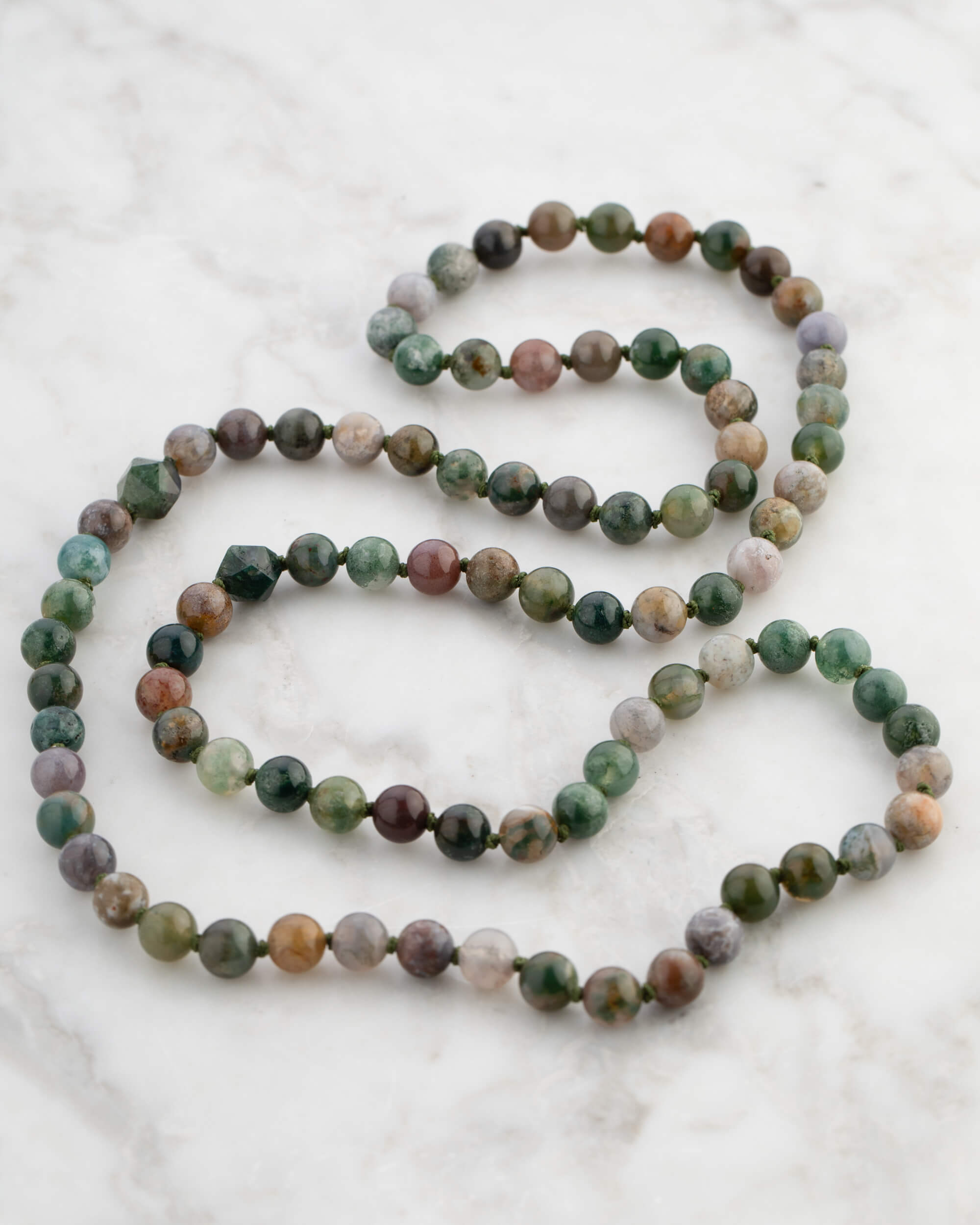 Codificador Doble de Ágata Musgosa (8 mm)