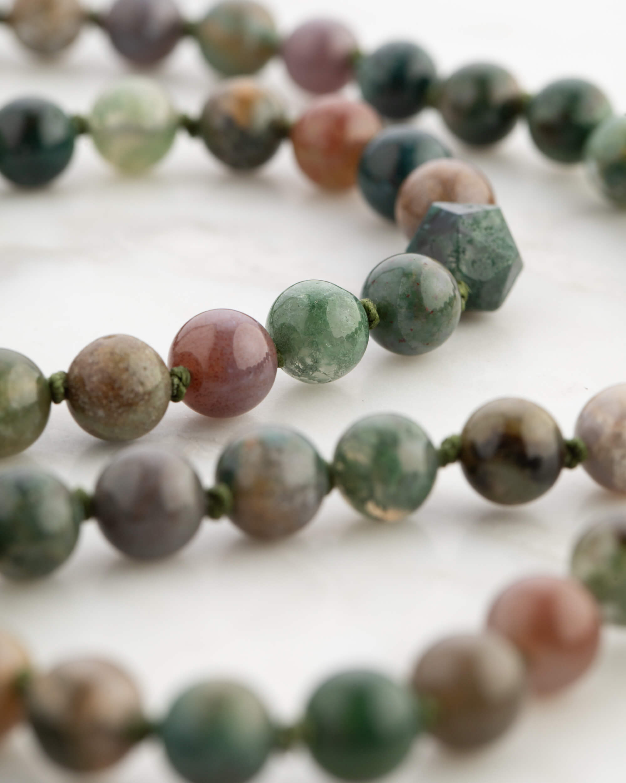 Codificador Doble Ágata Musgosa 90 Cuentas - Conexión y Pertenencia (Agesta)