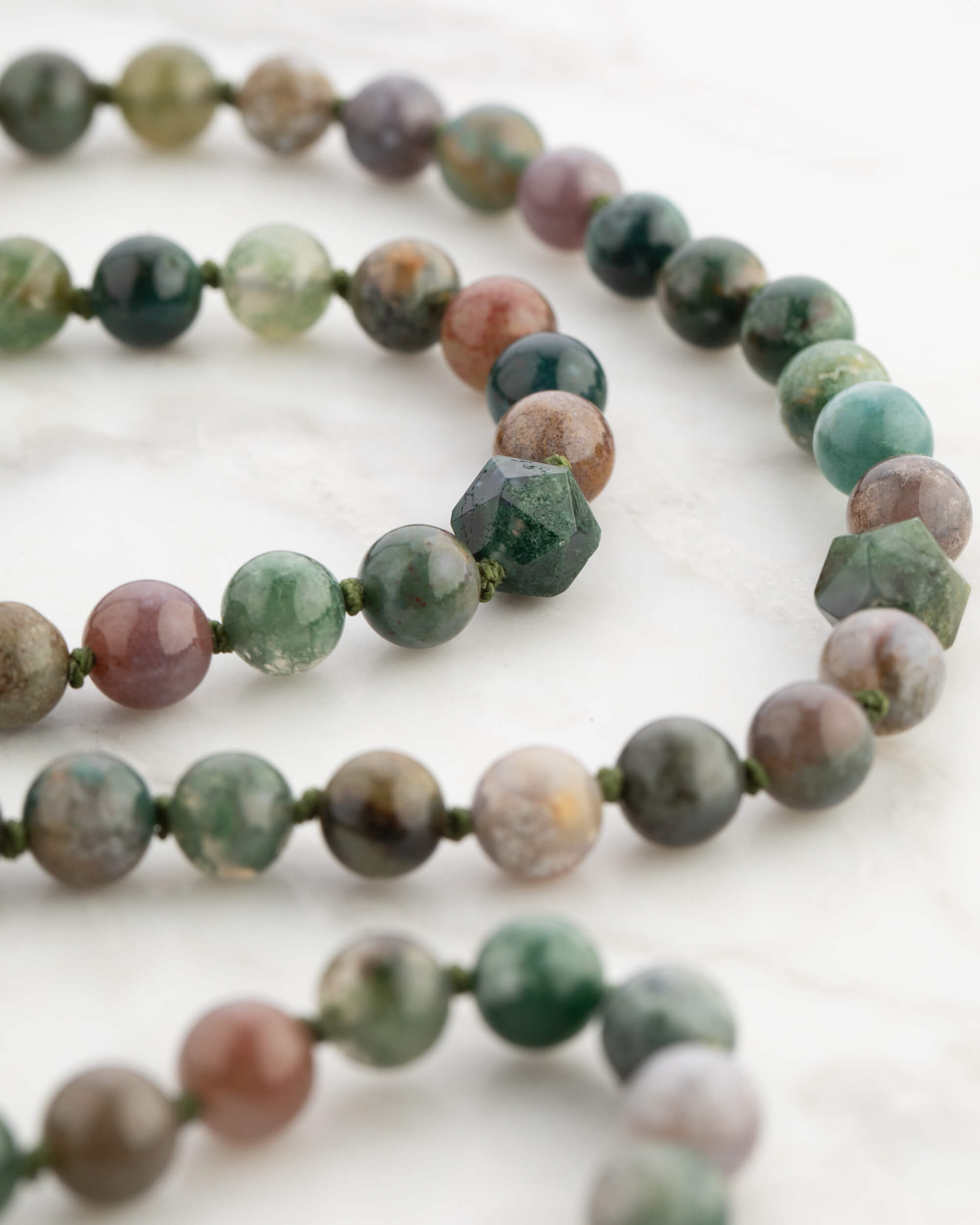 Codificador Doble Ágata Musgosa 90 Cuentas - Conexión y Pertenencia (Agesta)