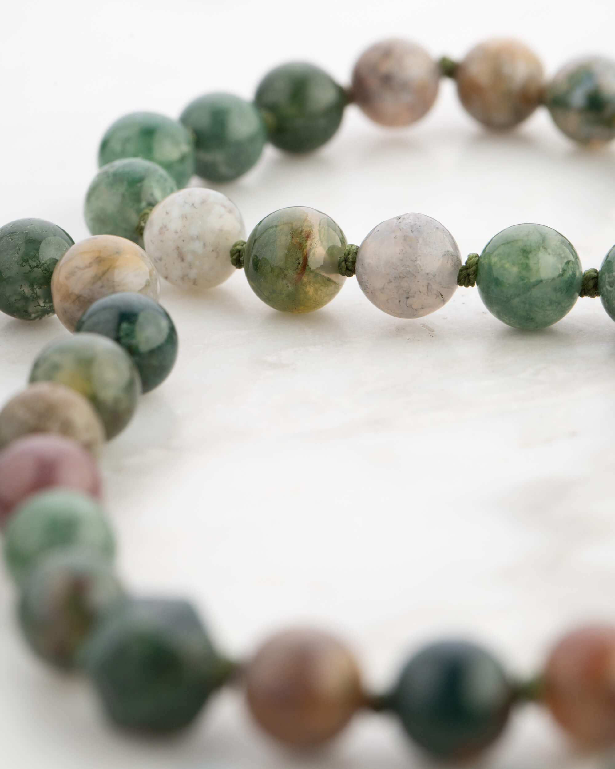 Codificador Doble Ágata Musgosa 90 Cuentas - Conexión y Pertenencia (Agesta)