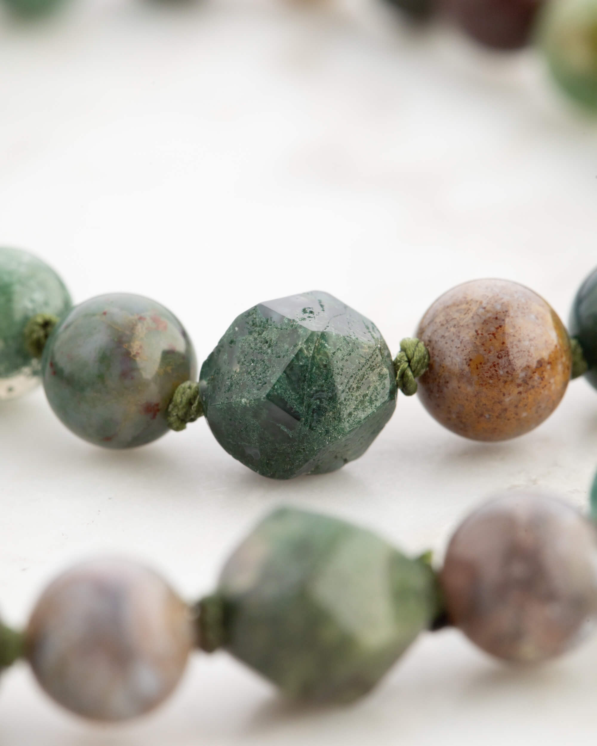 Codificador Doble Ágata Musgosa 90 Cuentas - Conexión y Pertenencia (Agesta)