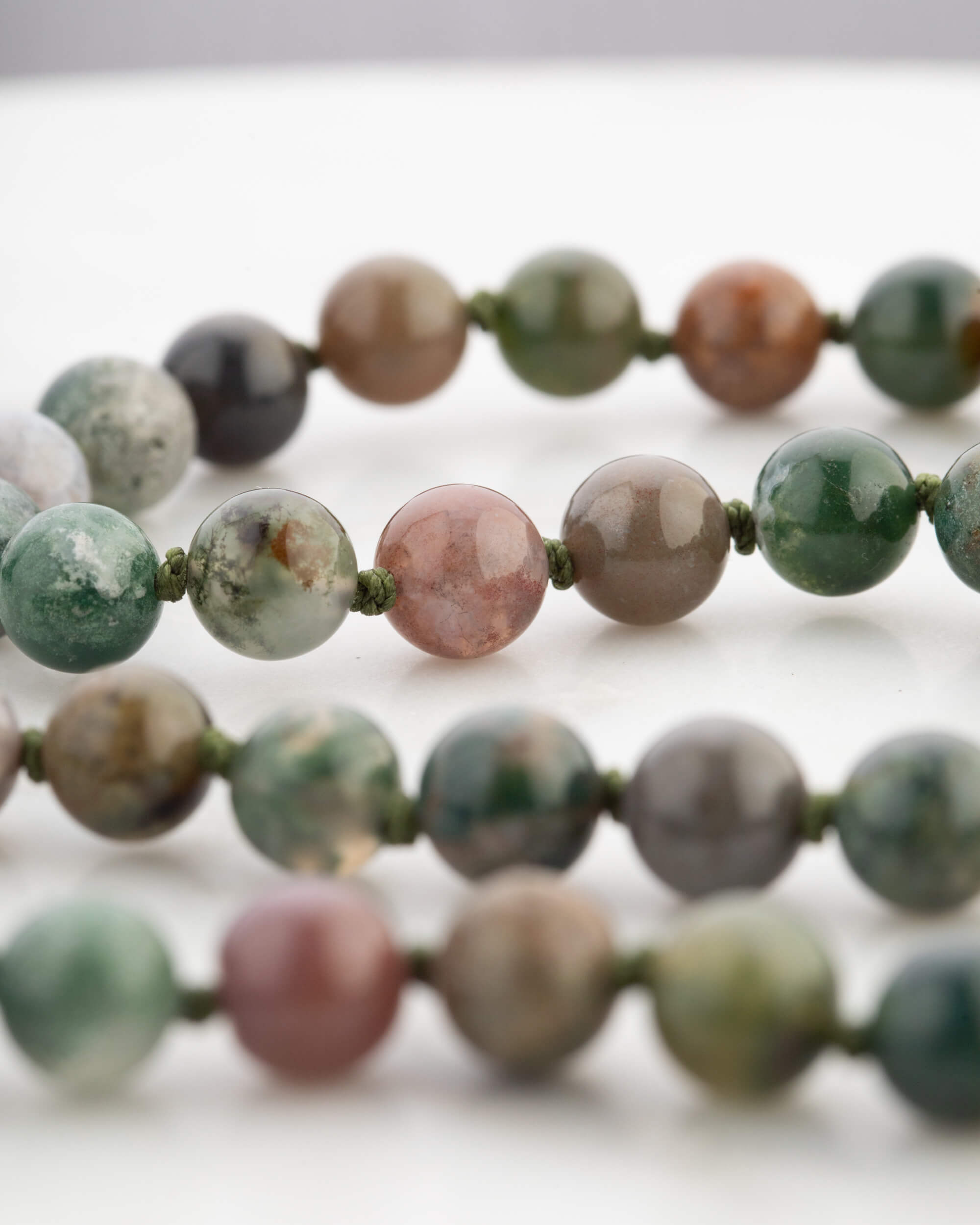 Codificador Doble Ágata Musgosa 90 Cuentas - Conexión y Pertenencia (Agesta)