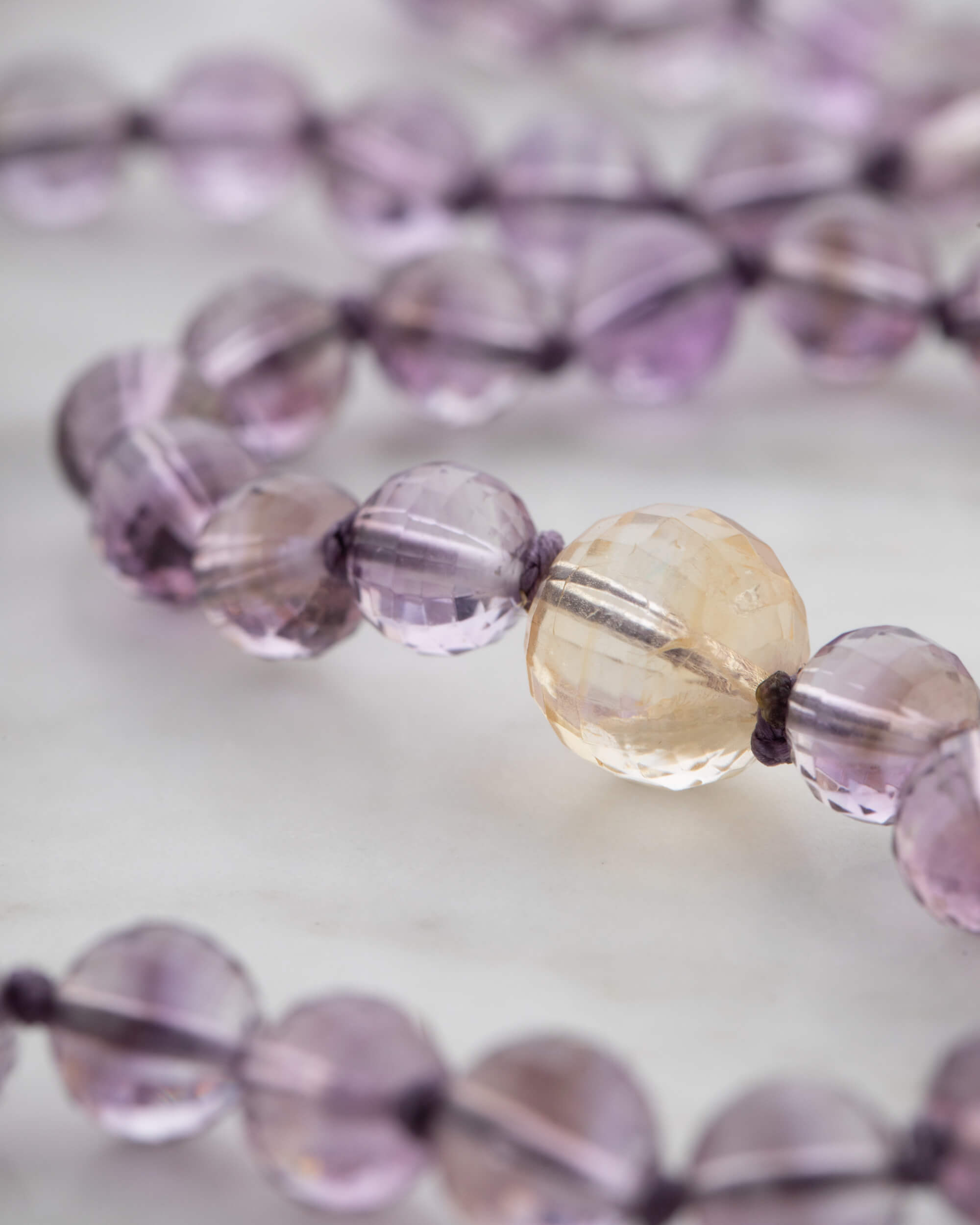 Codificador Doble Amatista y Citrino 90 Cuentas - Claridad y Voluntad (Agesta)