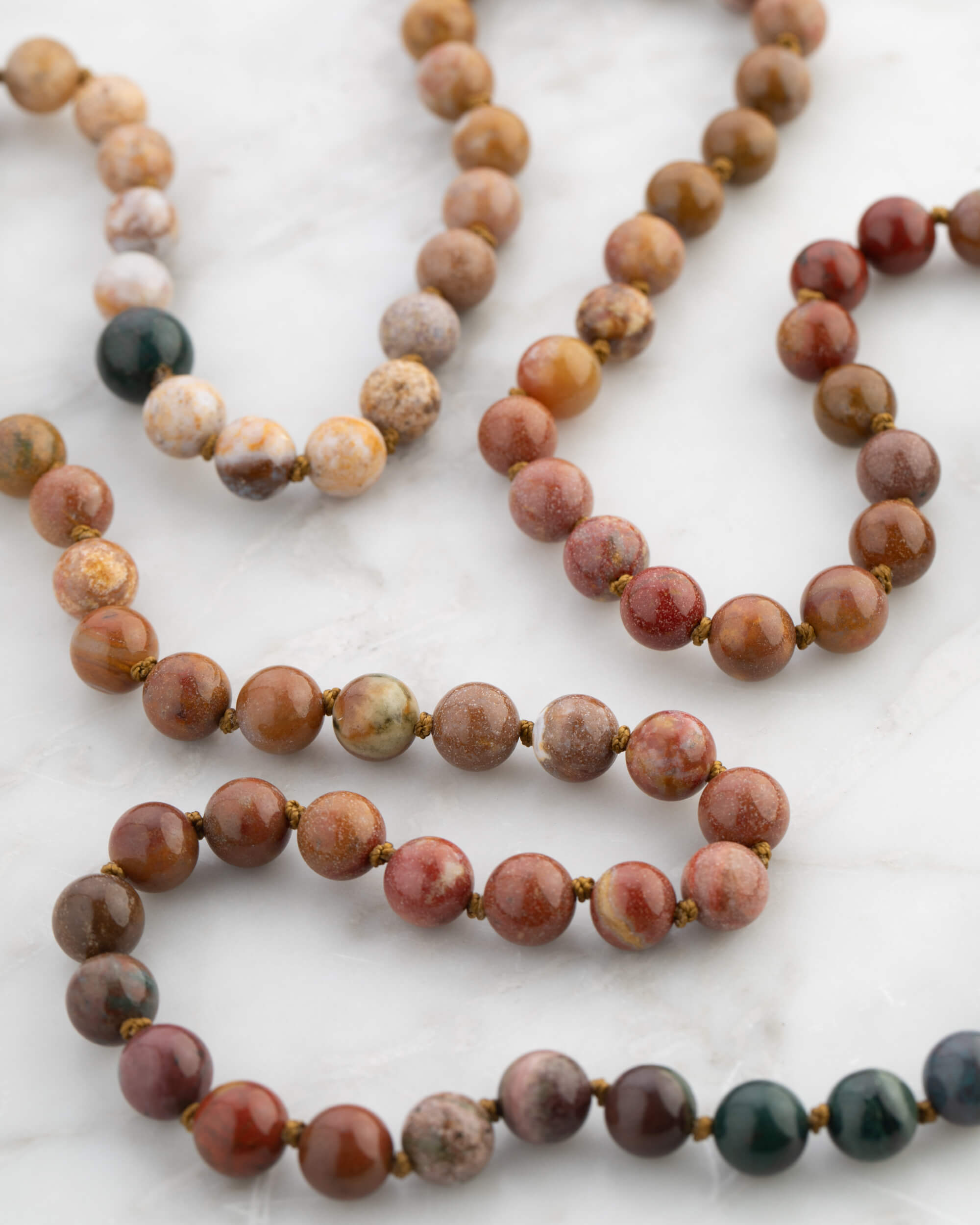 Codificador Doble Jaspe Oceánico 90 Cuentas - Calma y Ritmo Natural (Agesta)