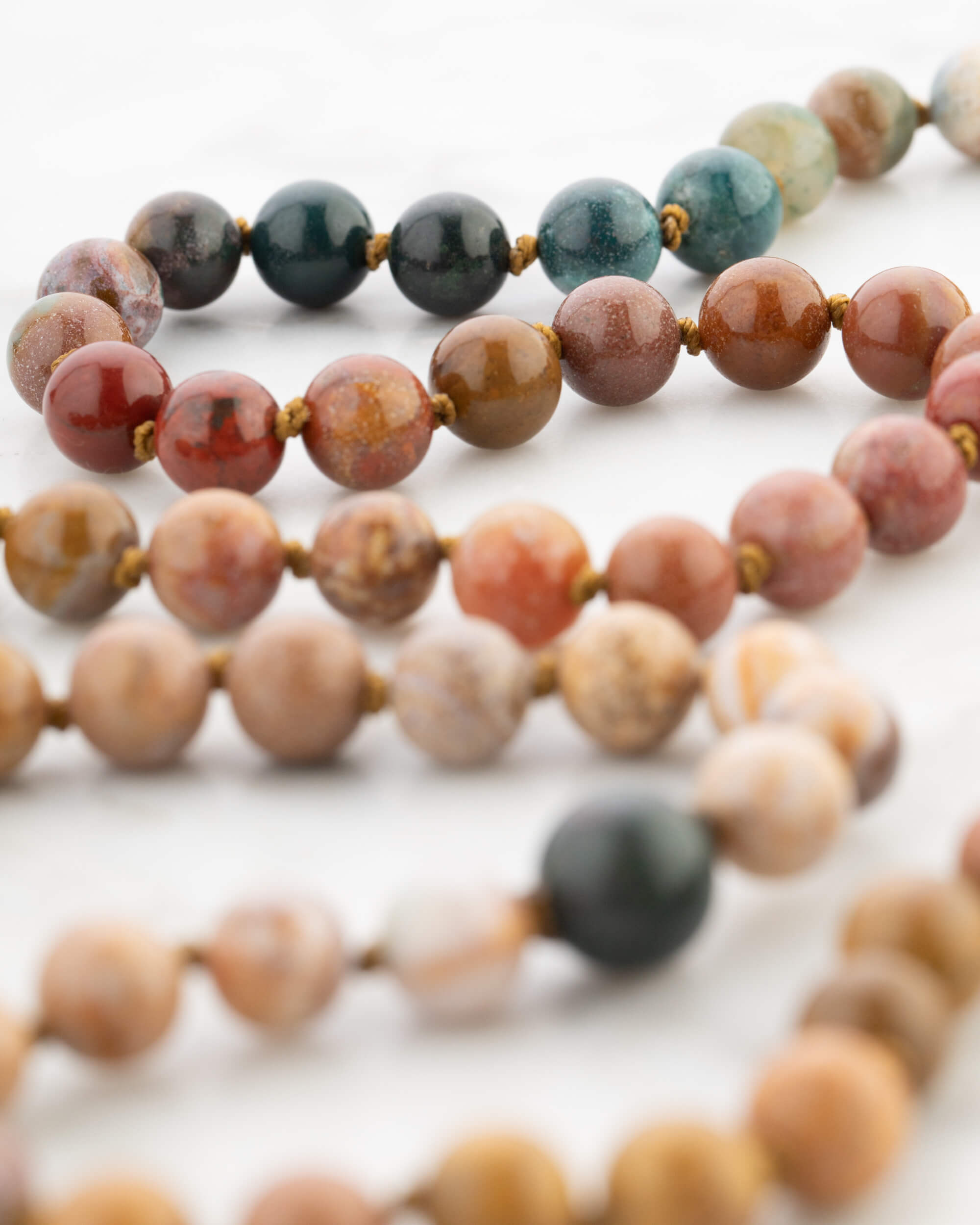 Codificador Doble Jaspe Oceánico 90 Cuentas - Calma y Ritmo Natural (Agesta)