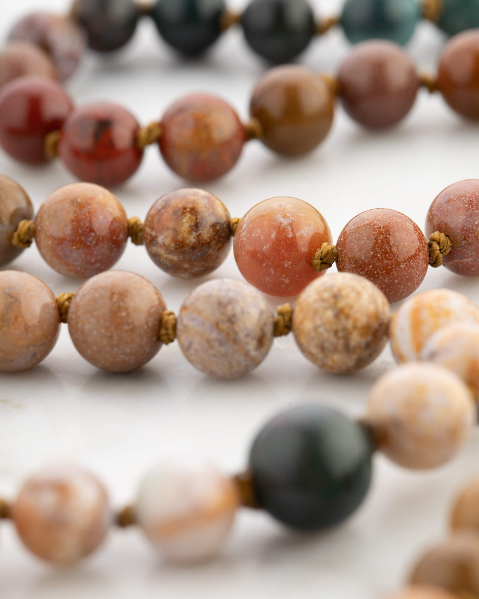 Codificador Doble Jaspe Oceánico 90 Cuentas - Calma y Ritmo Natural (Agesta)