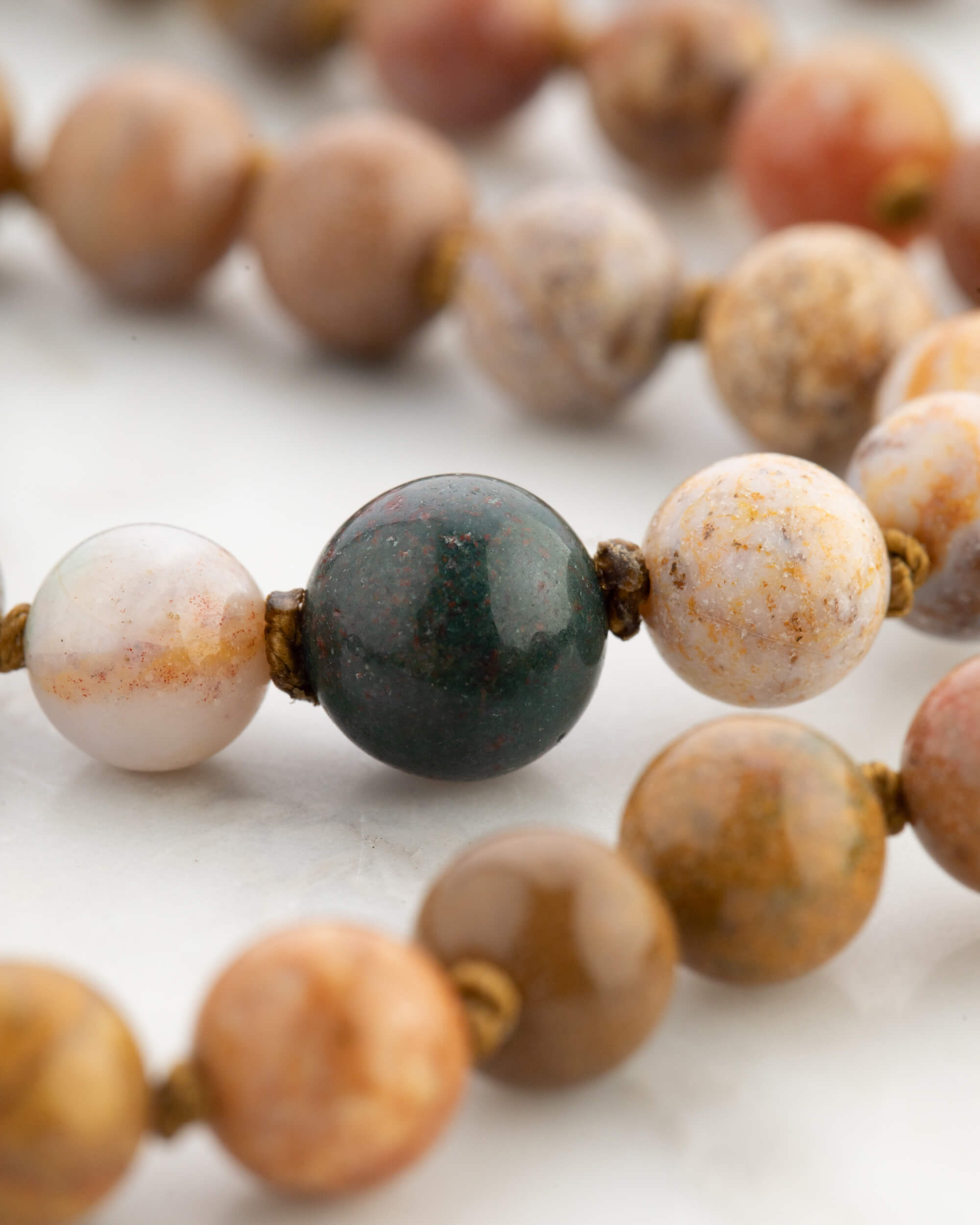 Codificador Doble Jaspe Oceánico 90 Cuentas - Calma y Ritmo Natural (Agesta)