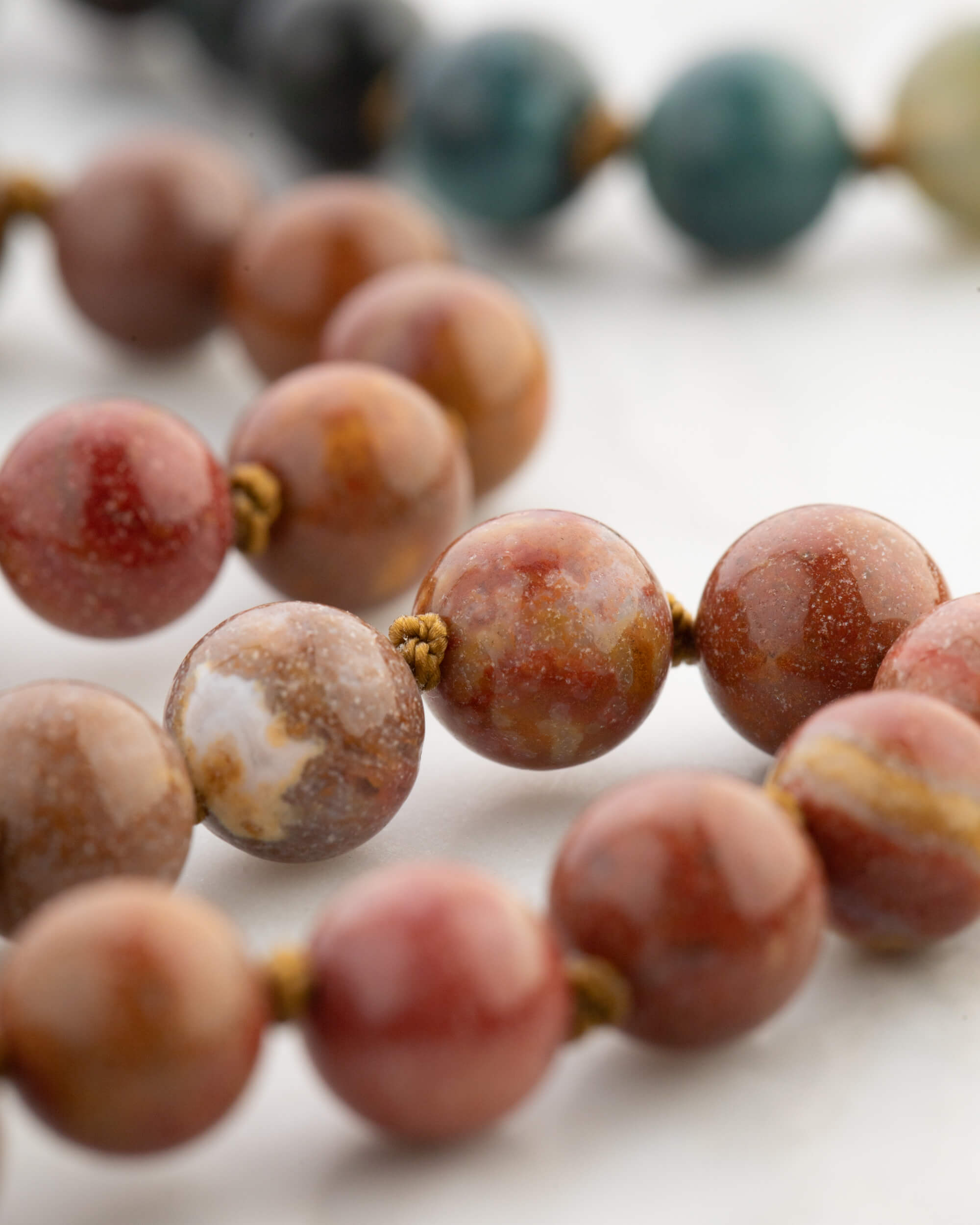 Codificador Doble Jaspe Oceánico 90 Cuentas - Calma y Ritmo Natural (Agesta)