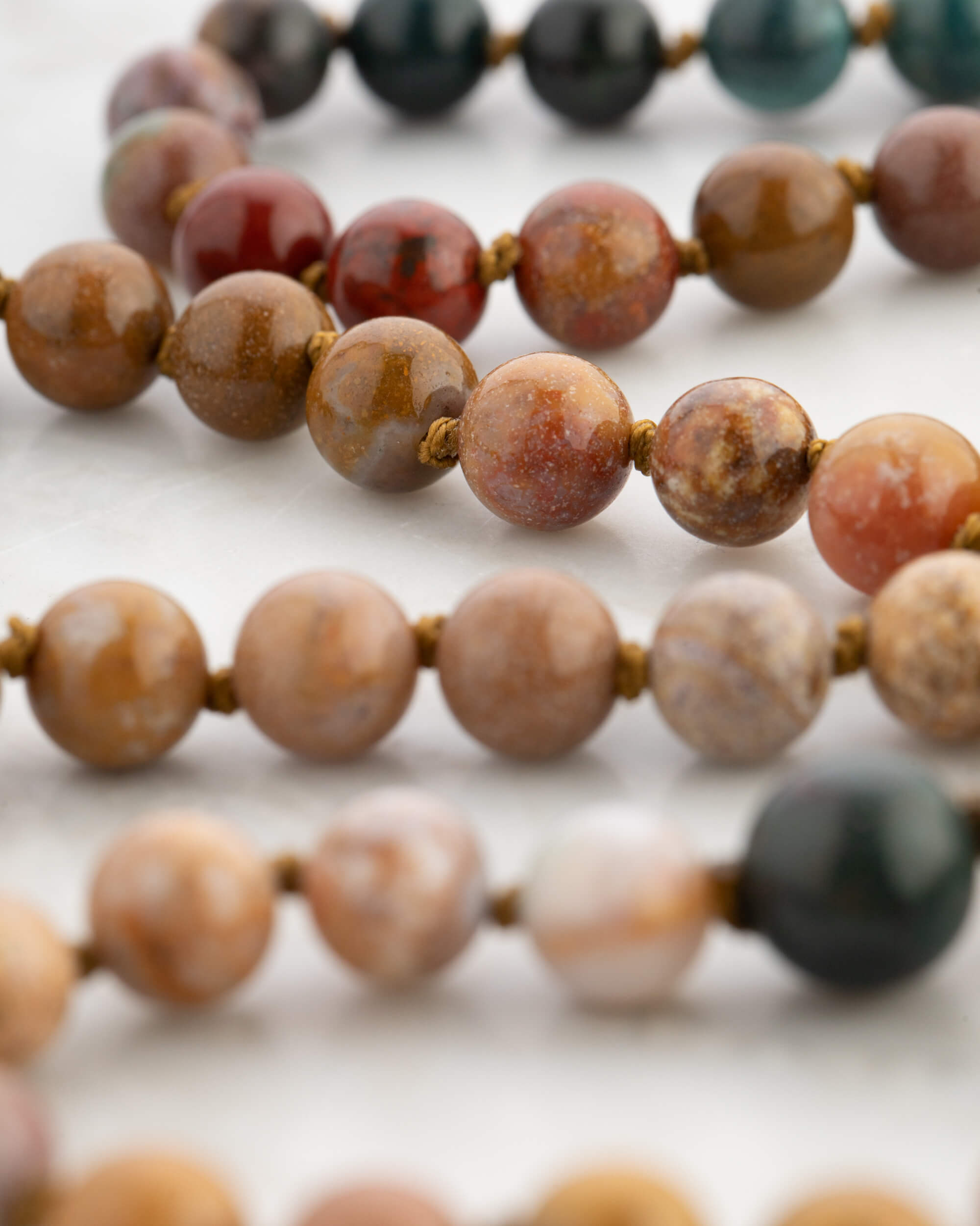 Codificador Doble Jaspe Oceánico 90 Cuentas - Calma y Ritmo Natural (Agesta)