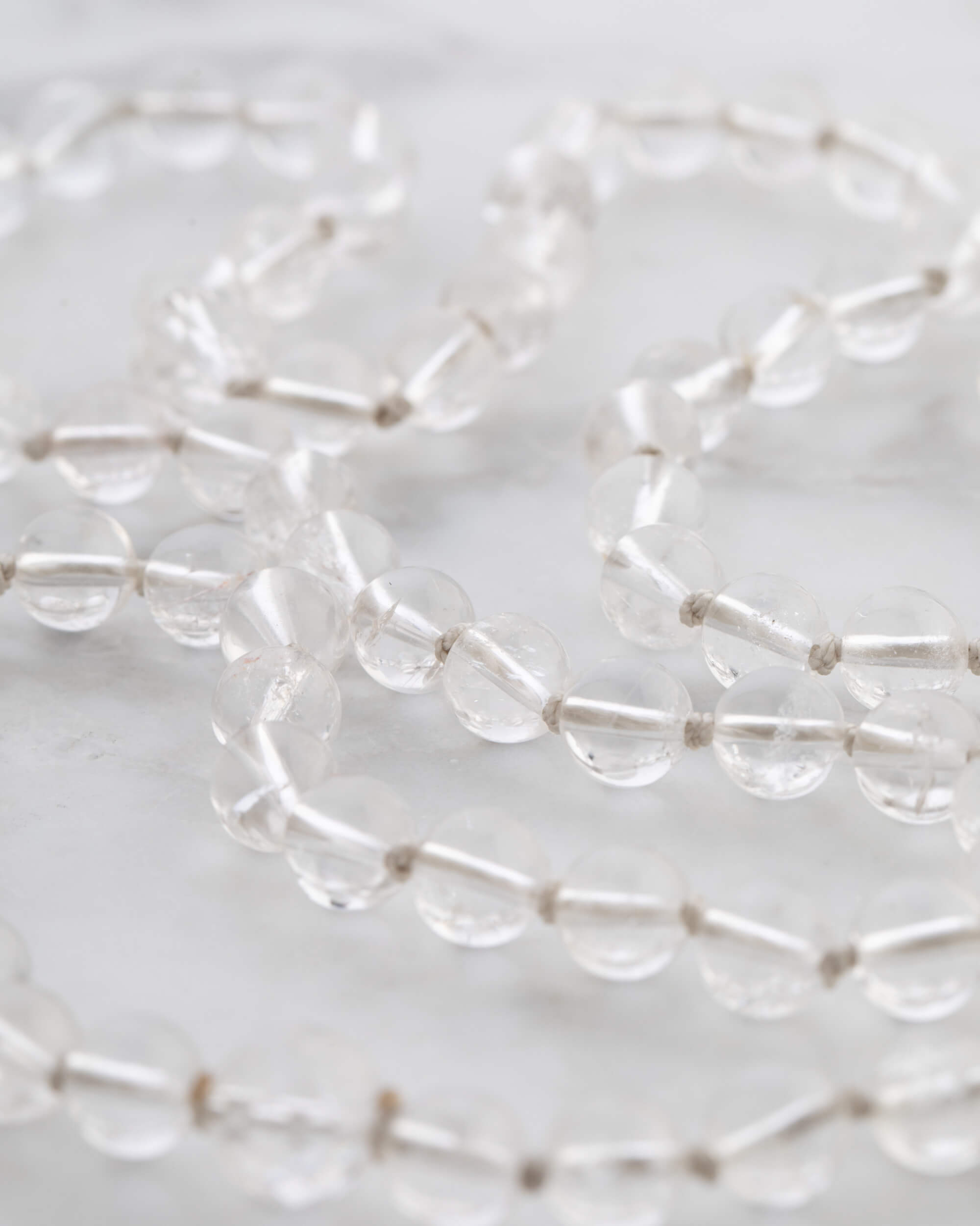 Codificador Doble Cuarzo Transparente 90 Cuentas - Claridad y Canal Puro (Agesta)