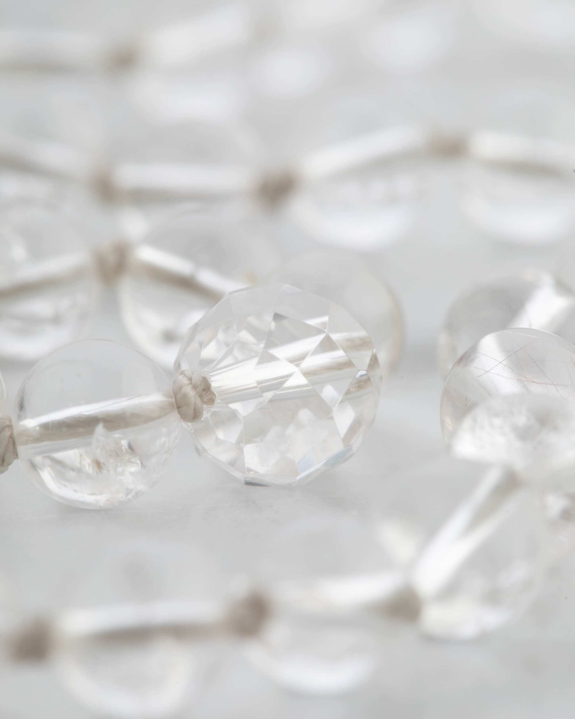 Codificador Doble Cuarzo Transparente 90 Cuentas - Claridad y Canal Puro (Agesta)