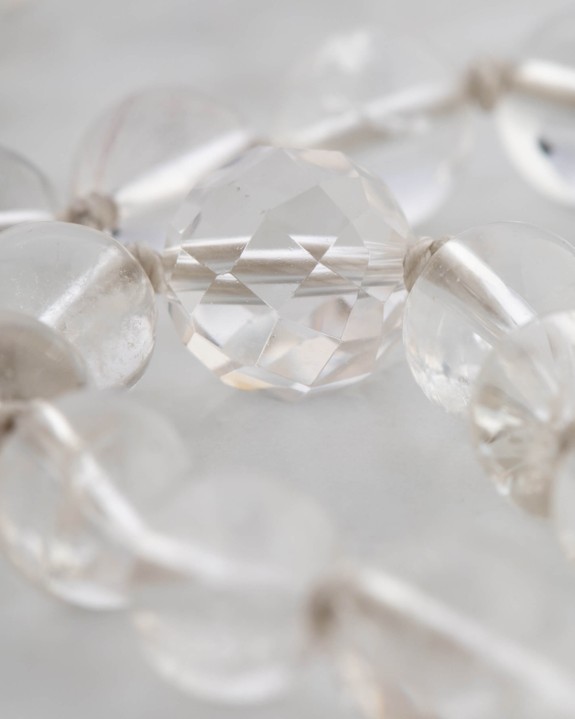 Codificador Doble Cuarzo Transparente 90 Cuentas - Claridad y Canal Puro (Agesta)