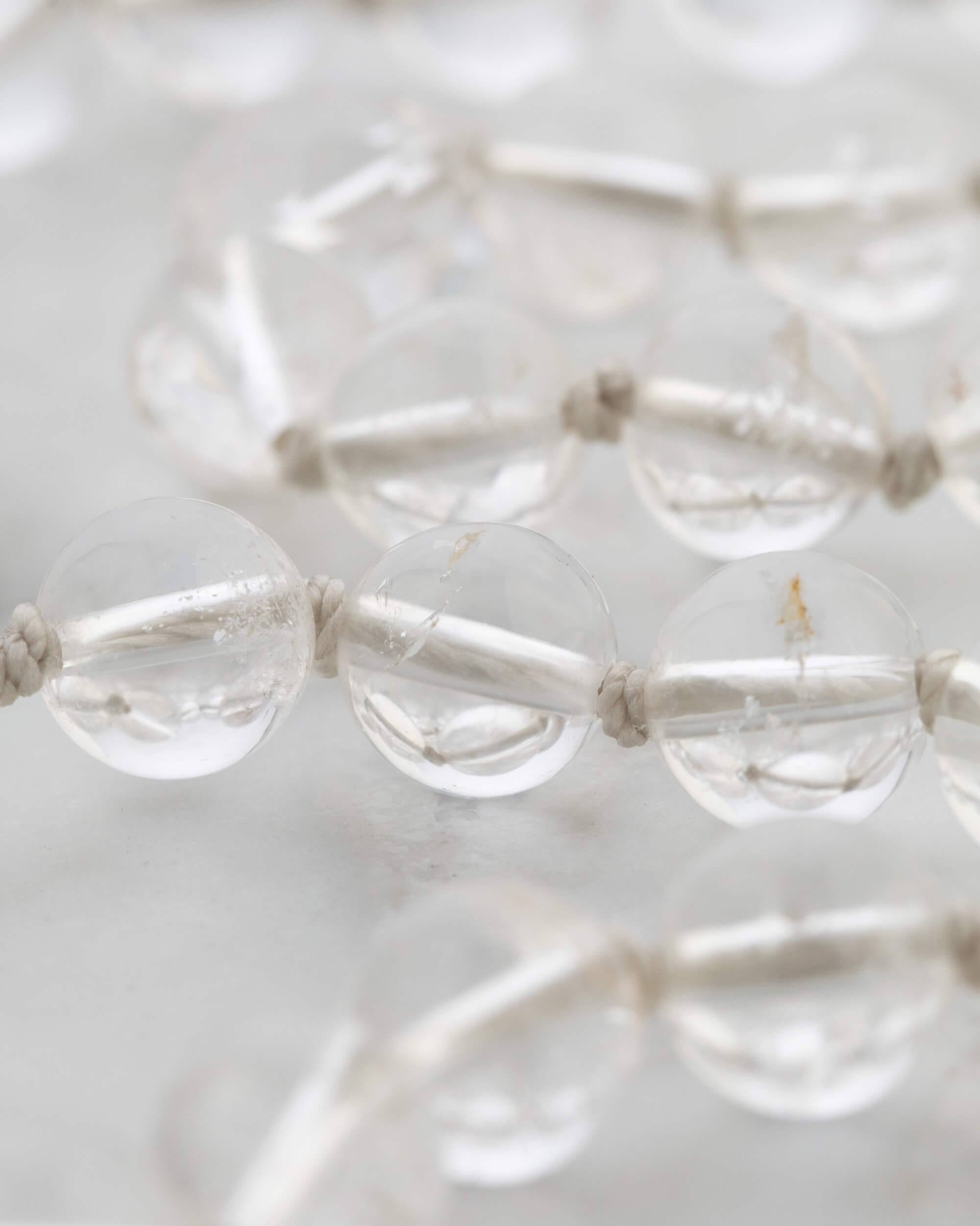 Codificador Doble Cuarzo Transparente 90 Cuentas - Claridad y Canal Puro (Agesta)