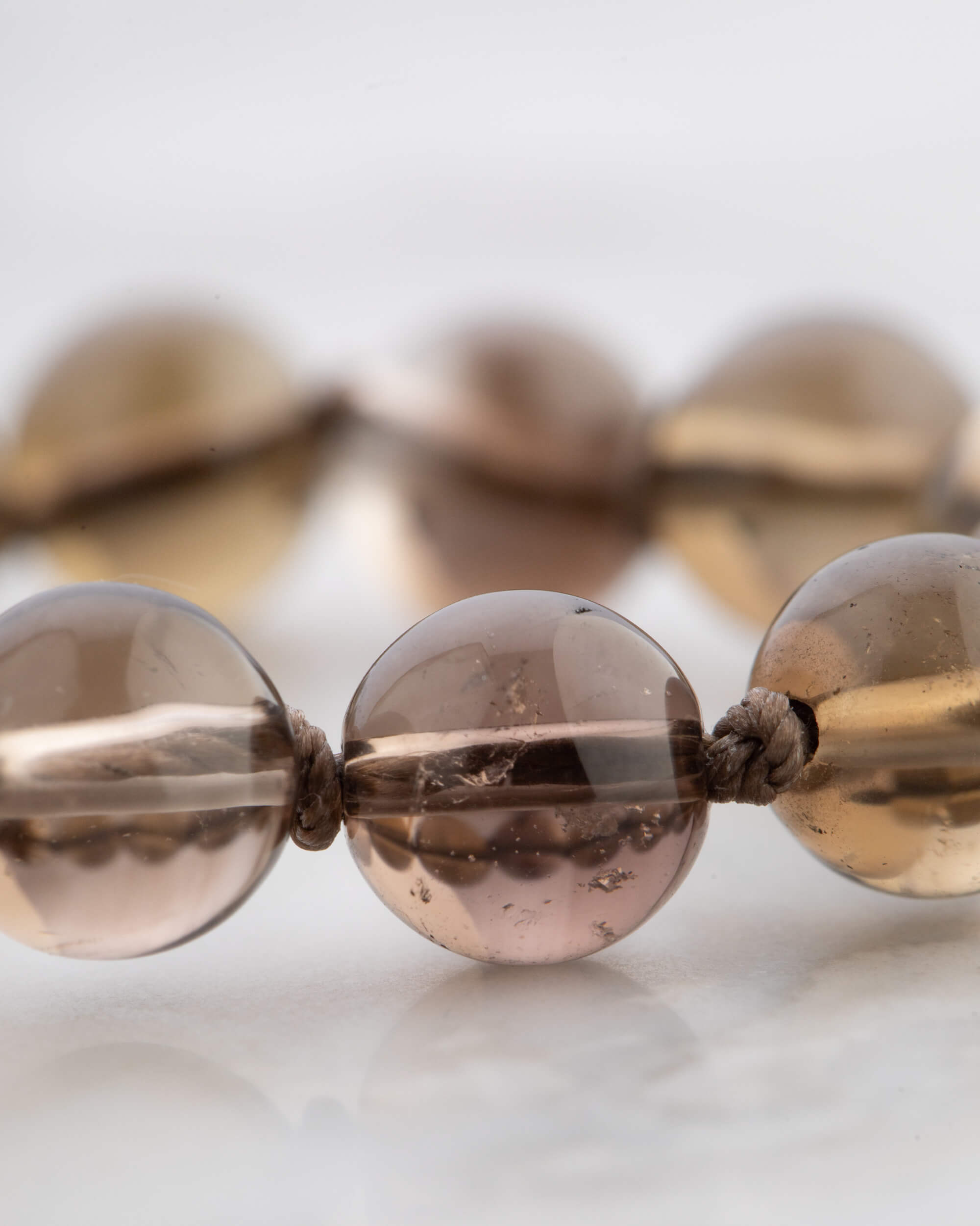 Codificador Doble Cuarzo Ahumado 90 Cuentas - Anclaje y Presencia (Agesta)