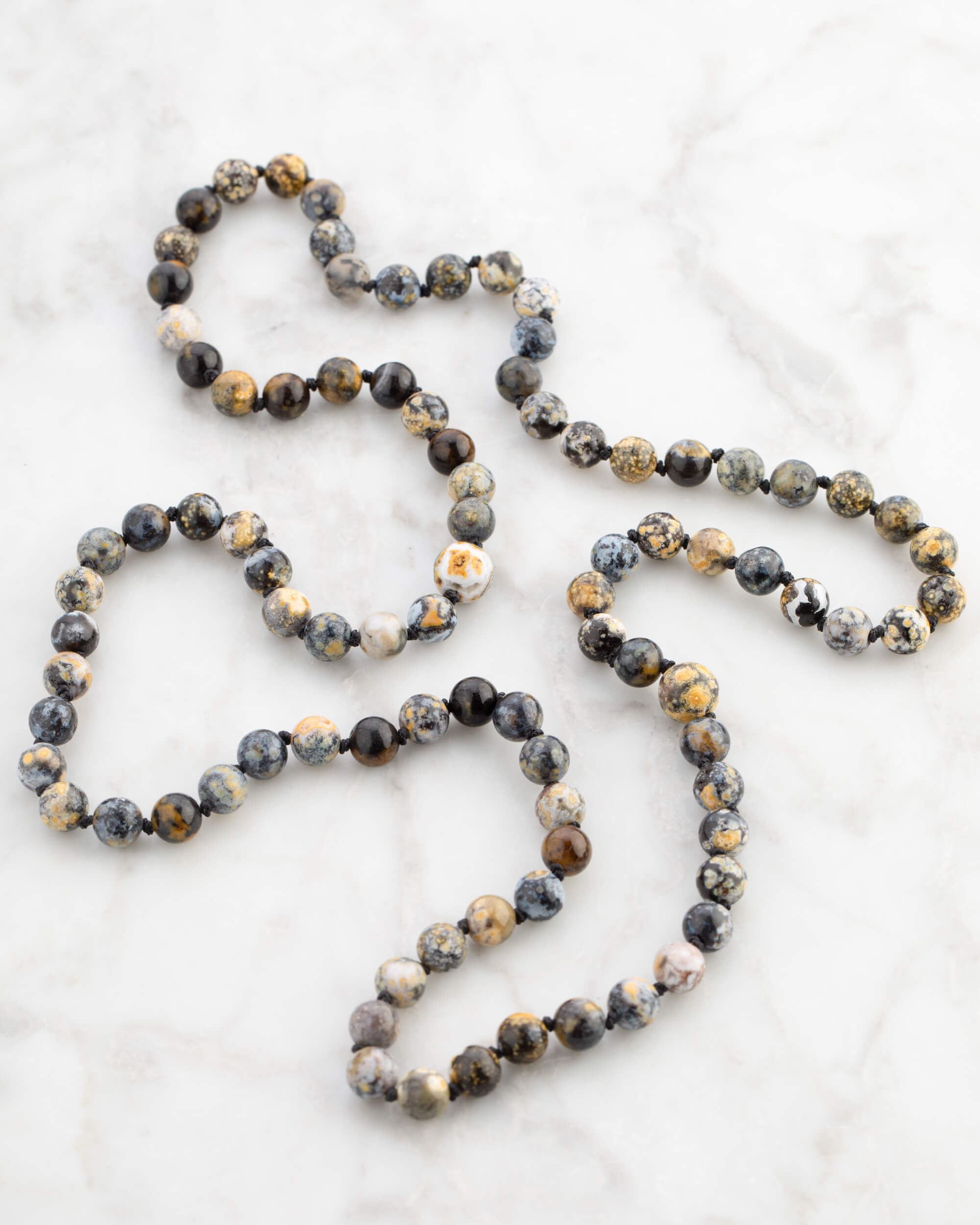 Codificador Doble de Jaspe Oceánico Amarillo (8 mm)