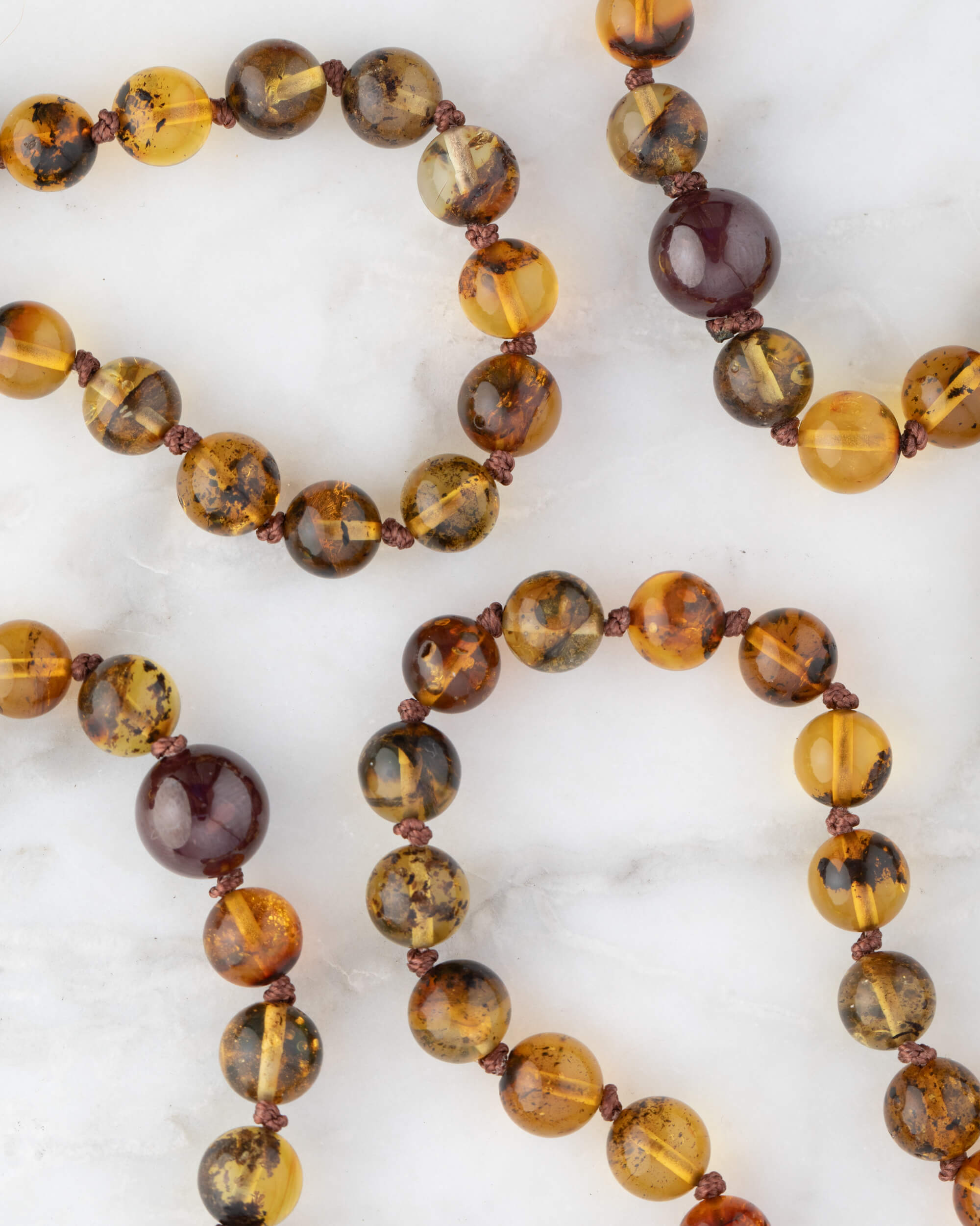 Codificador Doble Ámbar y Granate Estrella 90 Cuentas - Fuerza Suave (Agesta)