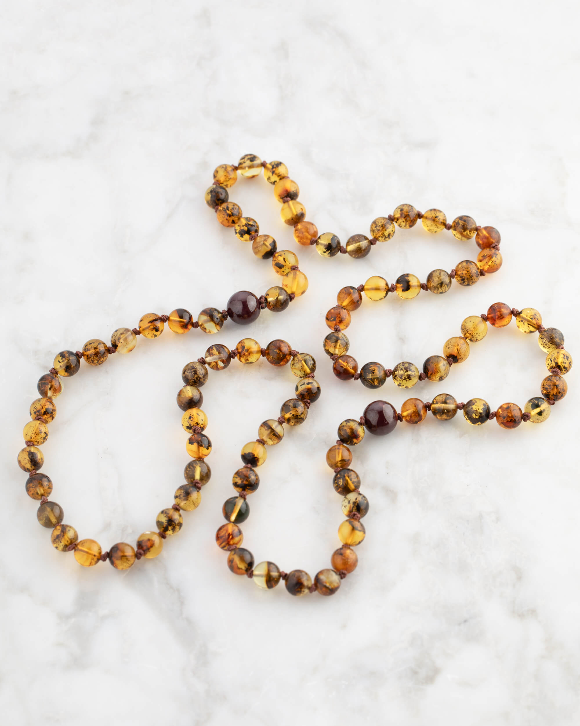 Codificador Doble Ámbar y Granate Estrella 90 Cuentas - Fuerza Suave (Agesta)