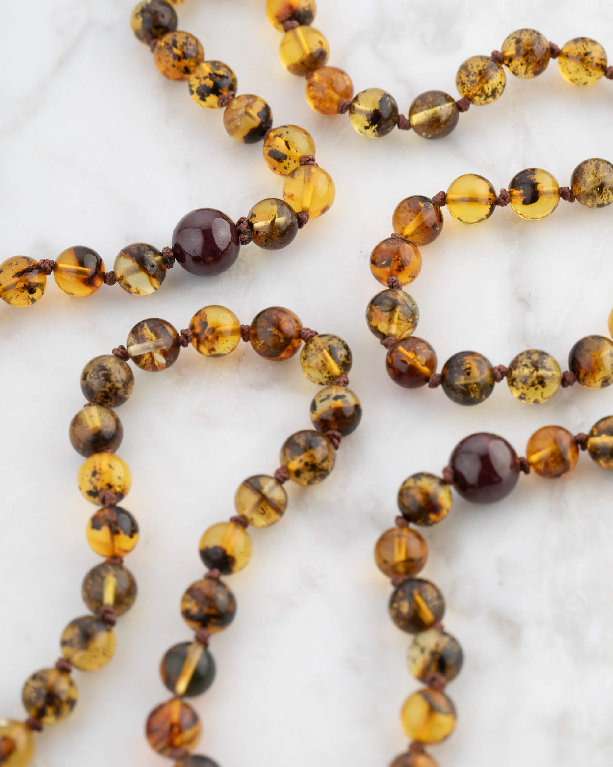 Codificador Doble Ámbar y Granate Estrella 90 Cuentas - Fuerza Suave (Agesta)