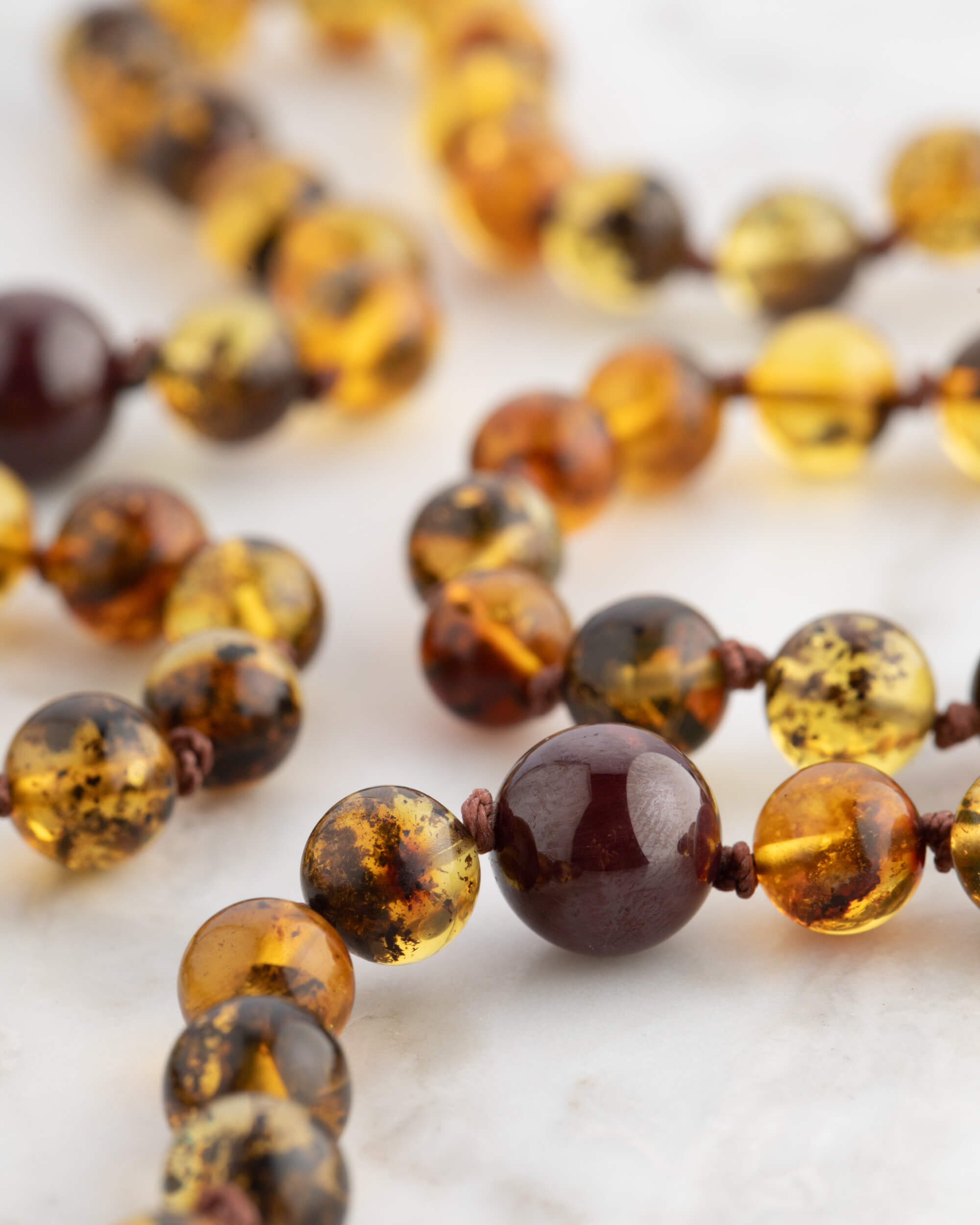 Codificador Doble Ámbar y Granate Estrella 90 Cuentas - Fuerza Suave (Agesta)