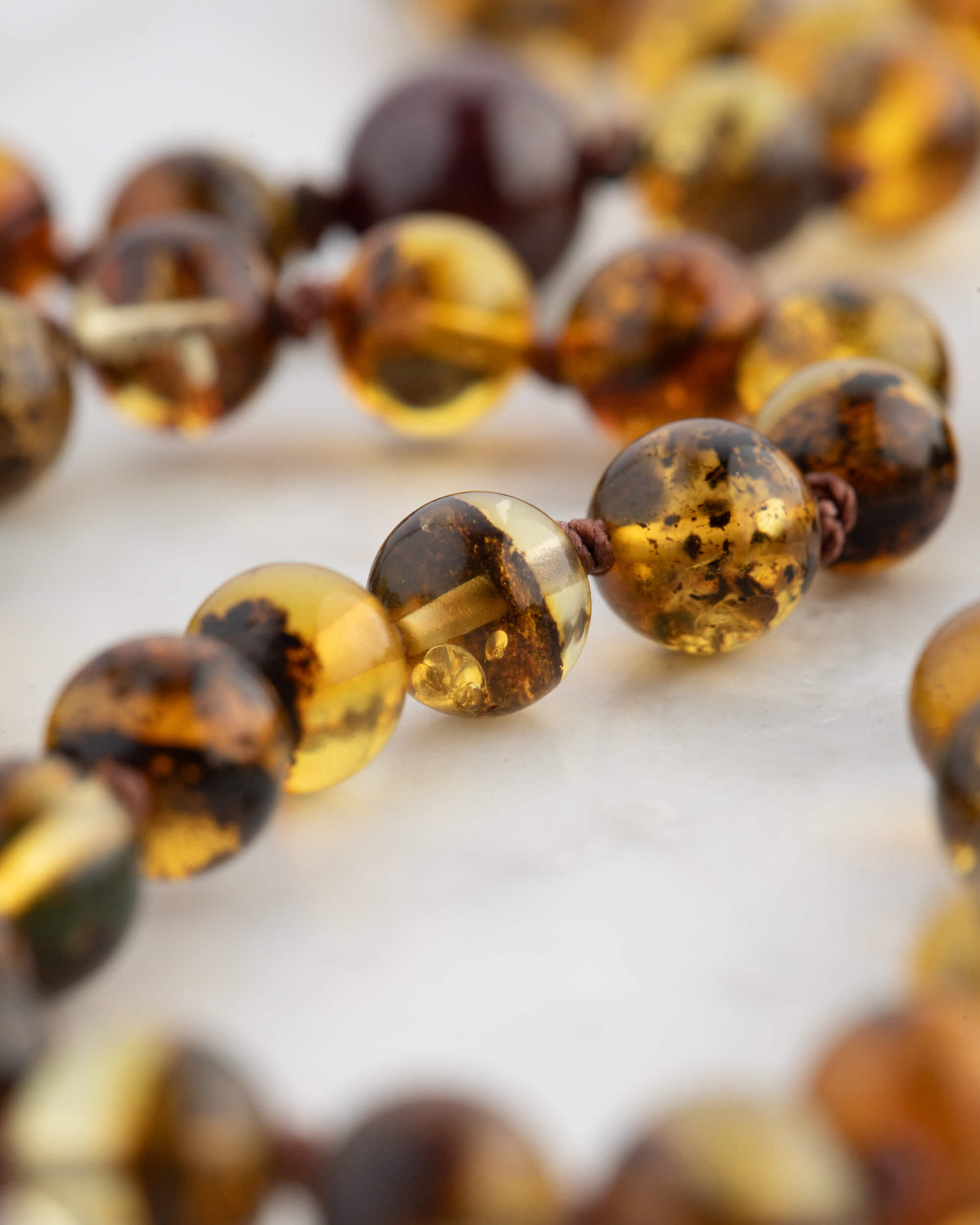 Codificador Doble Ámbar y Granate Estrella 90 Cuentas - Fuerza Suave (Agesta)