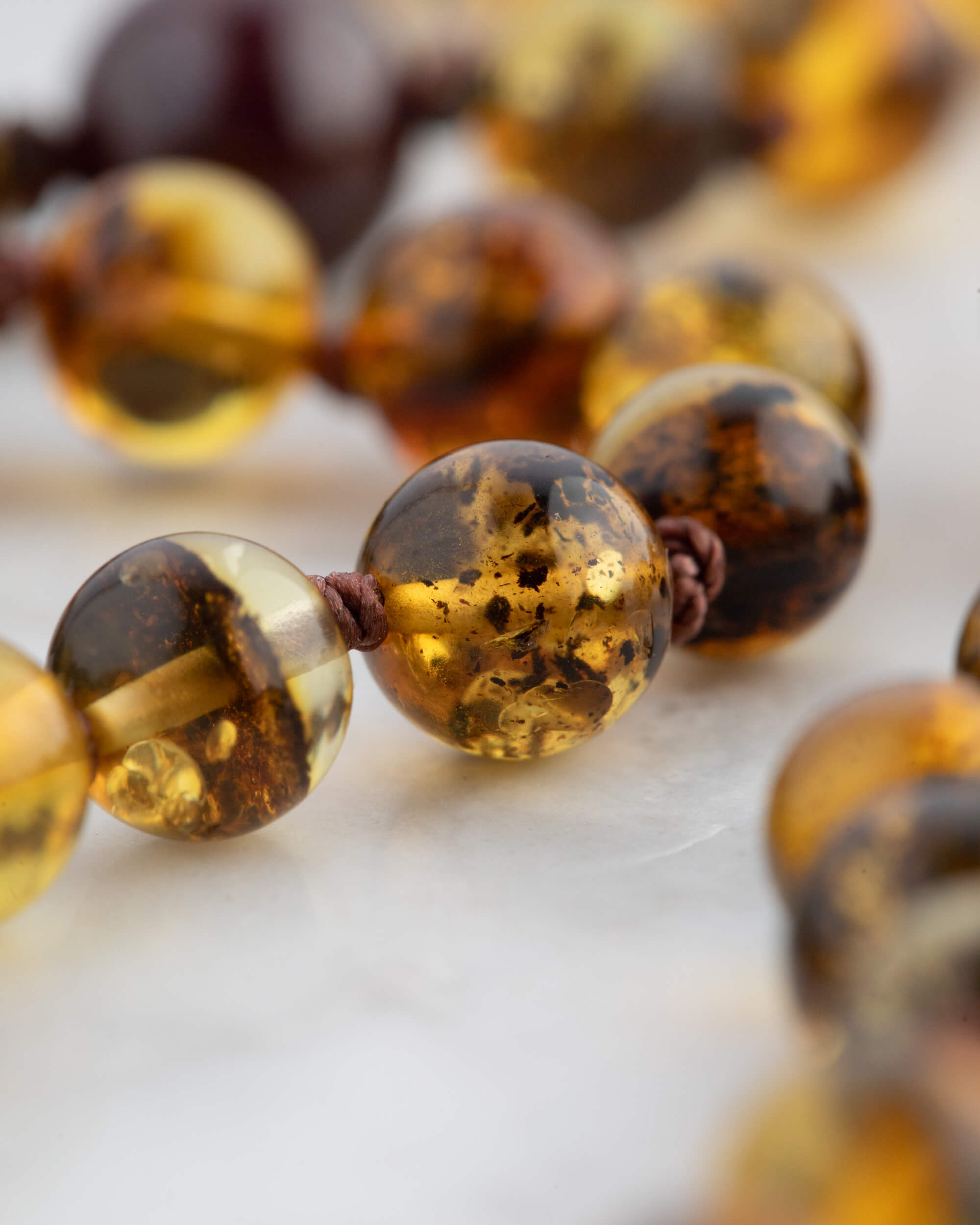 Codificador Doble Ámbar y Granate Estrella 90 Cuentas - Fuerza Suave (Agesta)