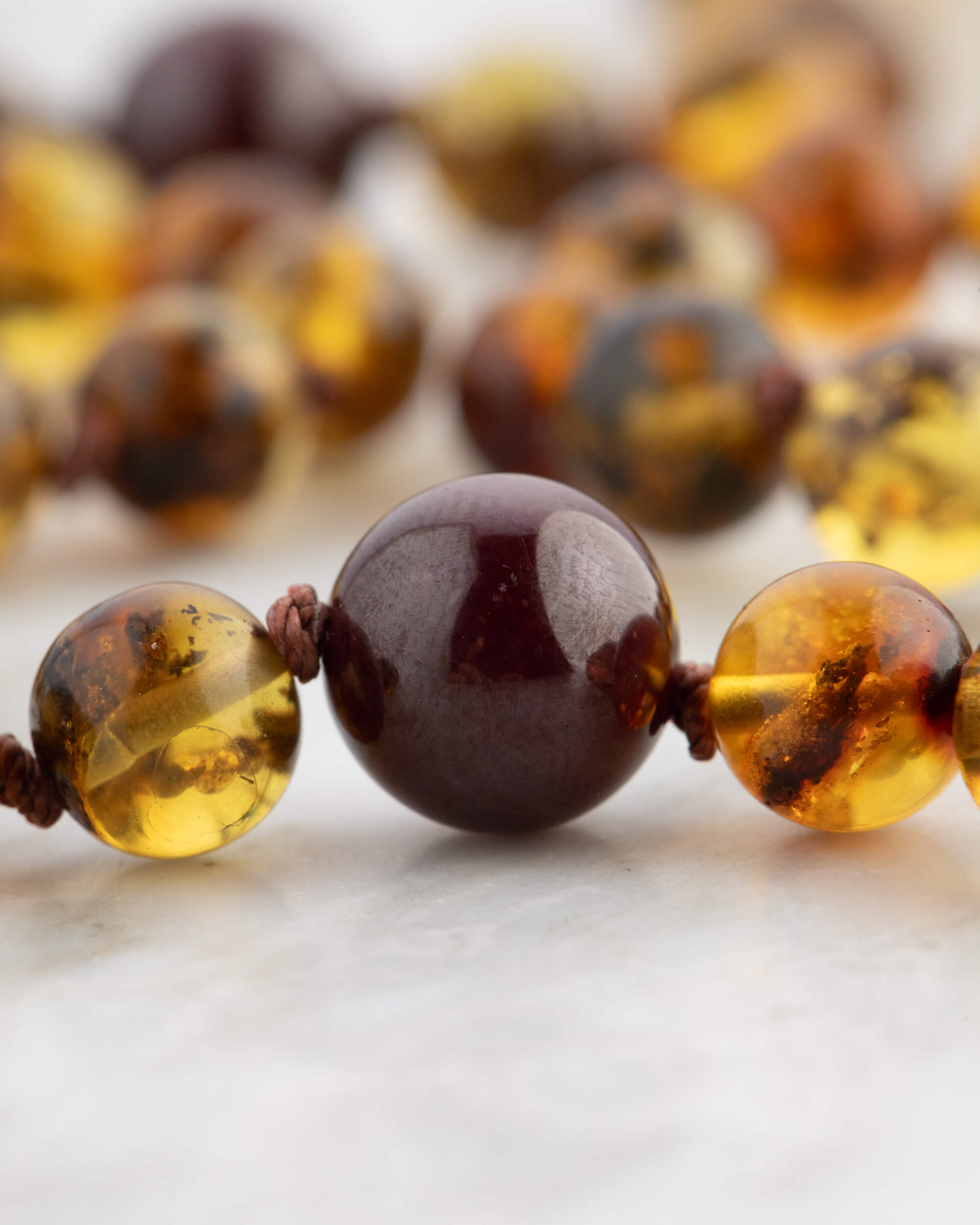 Codificador Doble Ámbar y Granate Estrella 90 Cuentas - Fuerza Suave (Agesta)