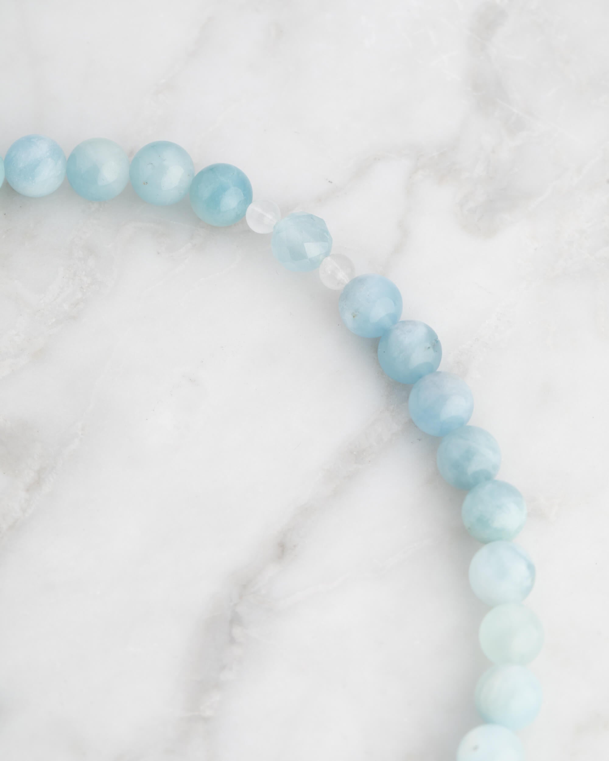 Codificador de Aguamarina y Piedra Luna (34 cm)