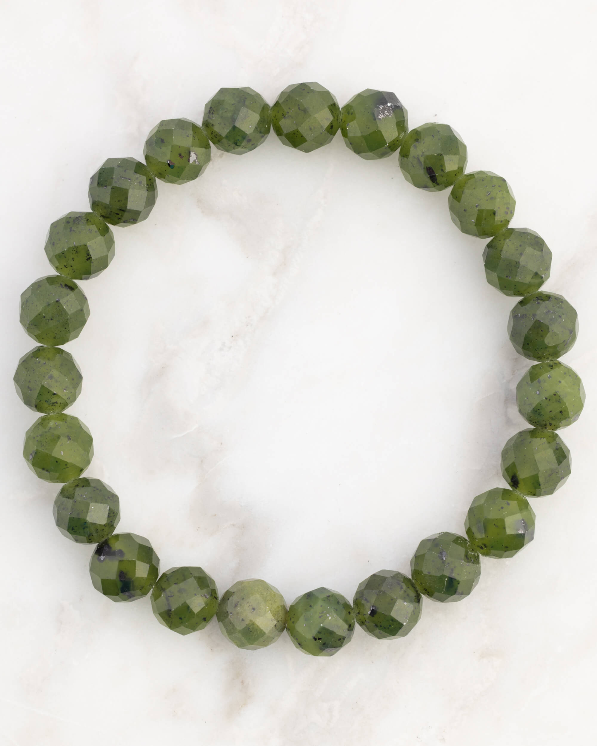 Pulsera de Jade Verde (8 mm Facetada)