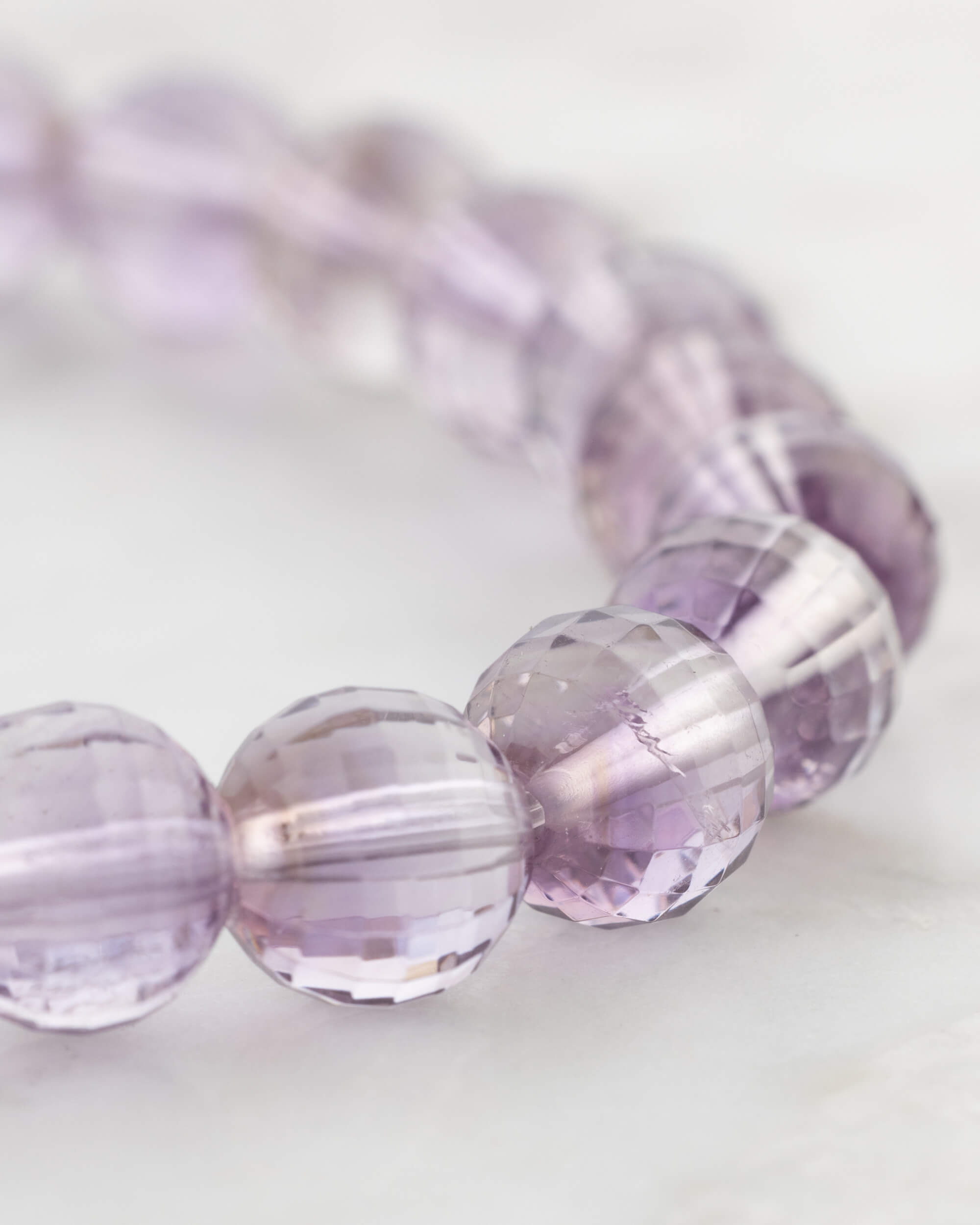 Pulsera de Amatista Facetada 8 mm - Visión Intuitiva