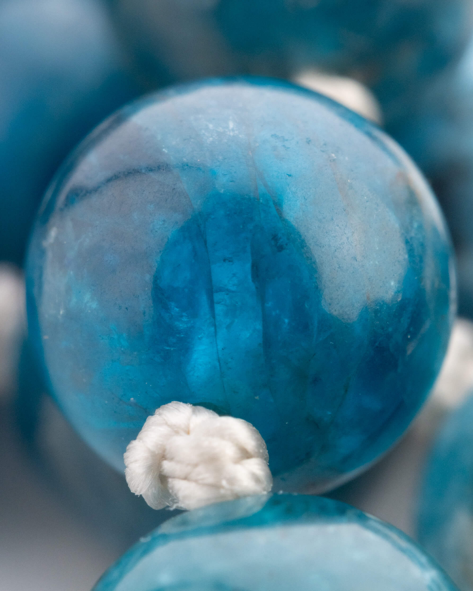 Japa Mala de Apatita Azul (8 mm)