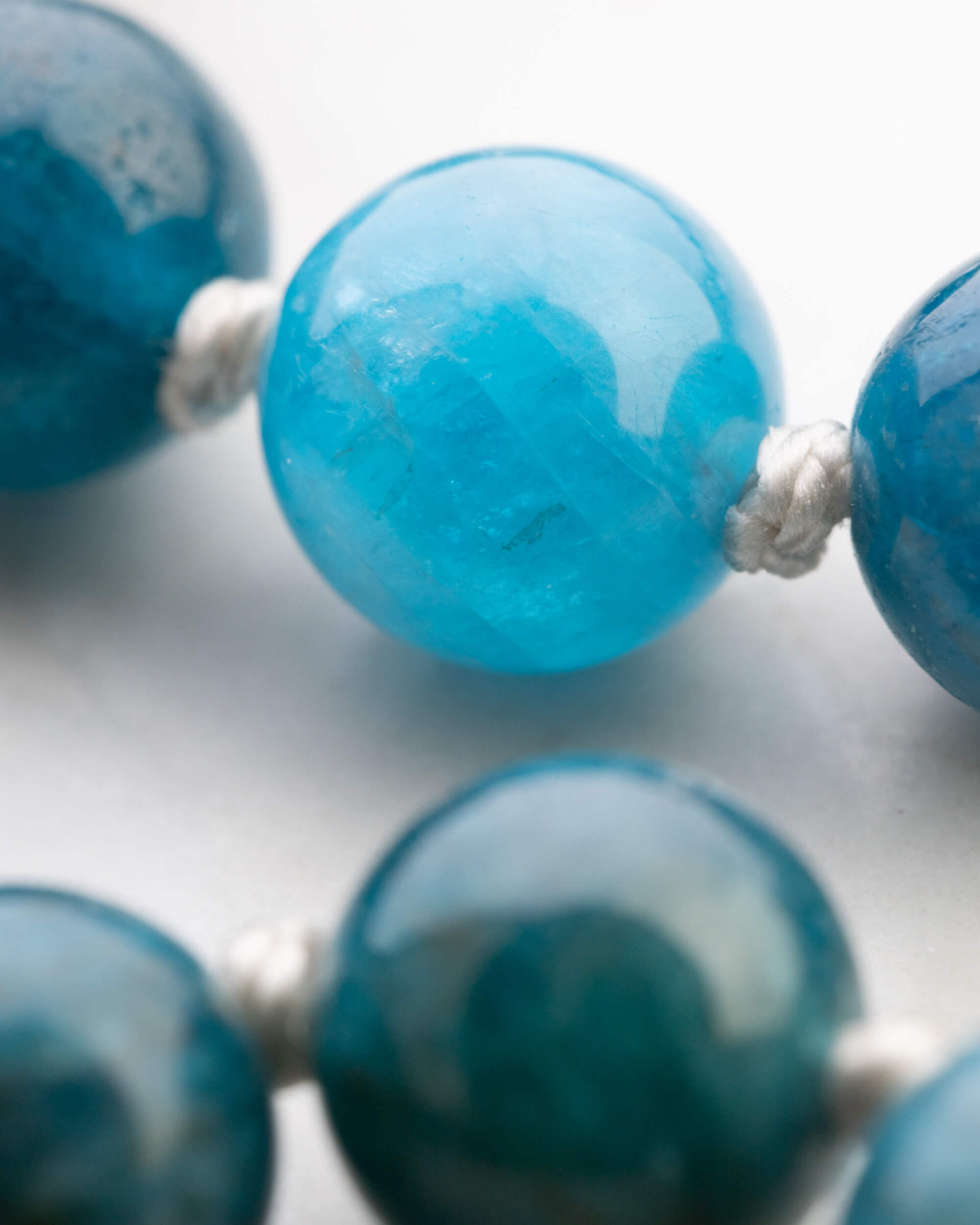 Japa Mala de Apatita Azul (8 mm)