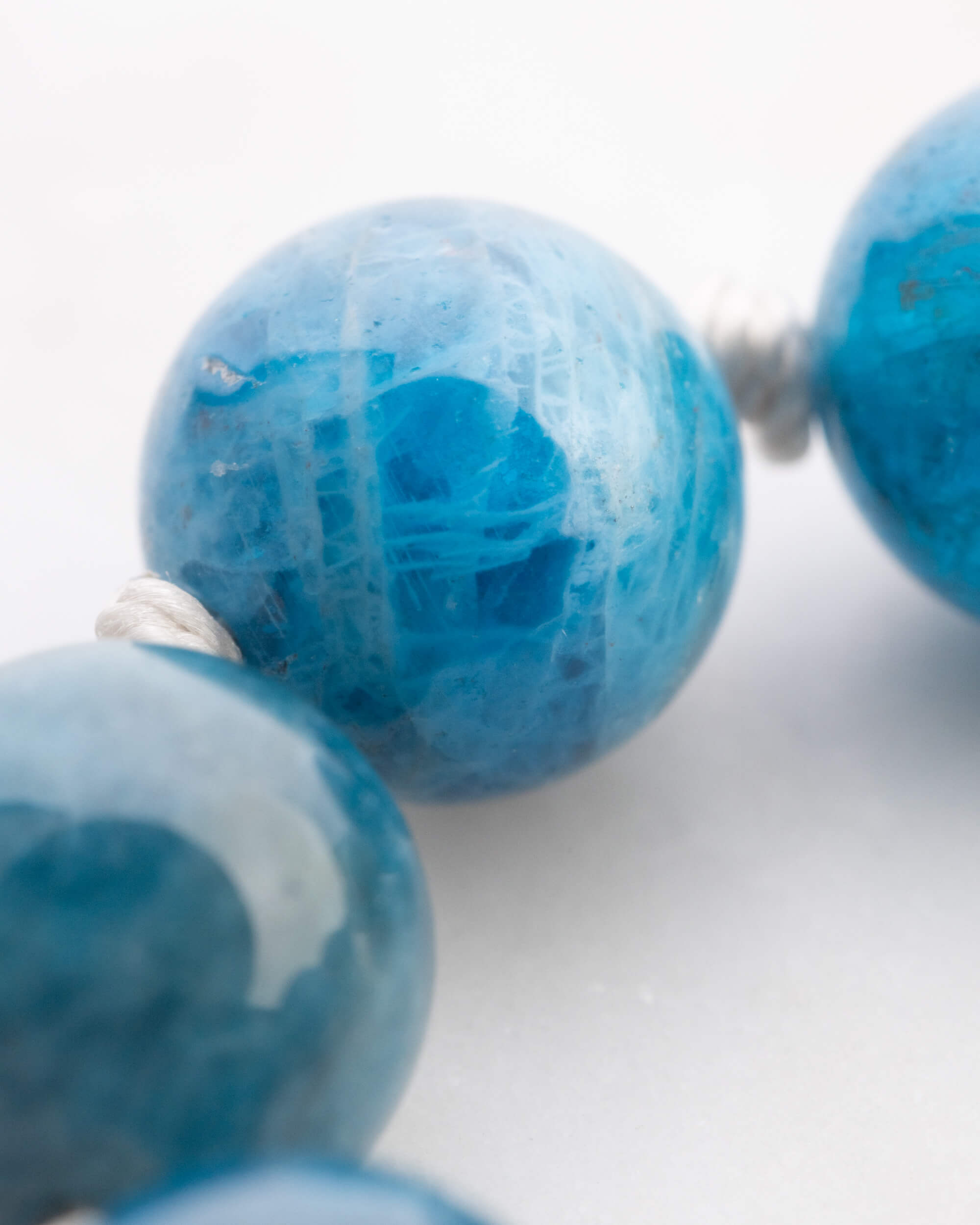 Japa Mala de Apatita Azul (8 mm)