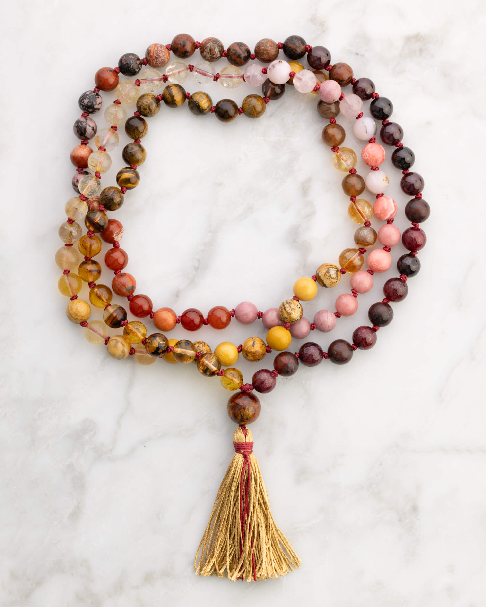 Japa Mala "Fuego" 108 Cuentas - Vitalidad y Acción Transformadora