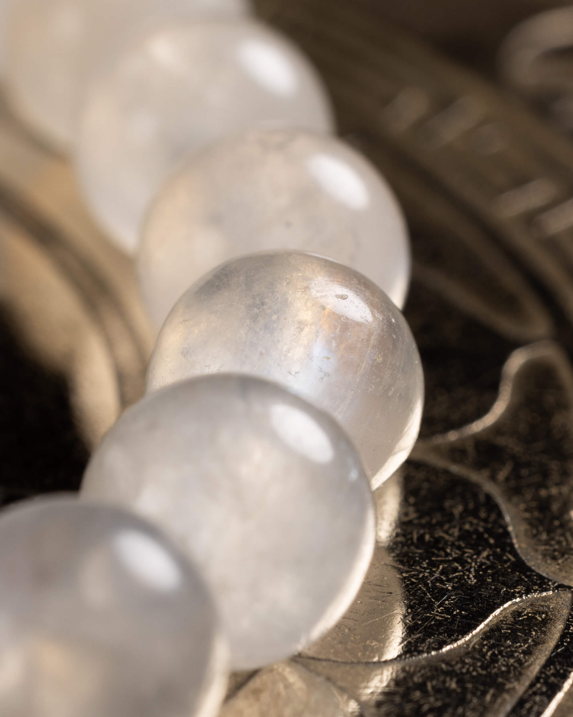 Pulsera de Piedra Luna 8 mm - Intuición y Ritmo Profundo