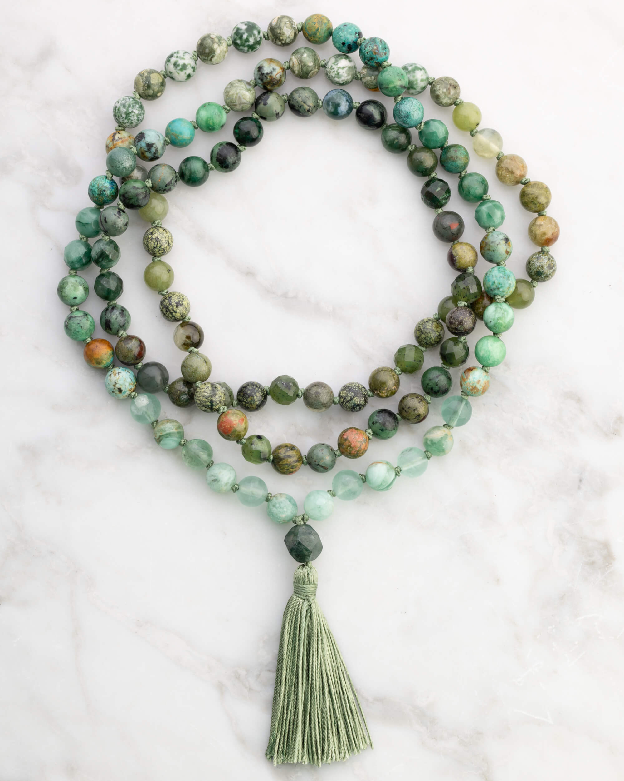 Japa Mala "Corazón" 108 Cuentas - Sanación y Amor Enraizado