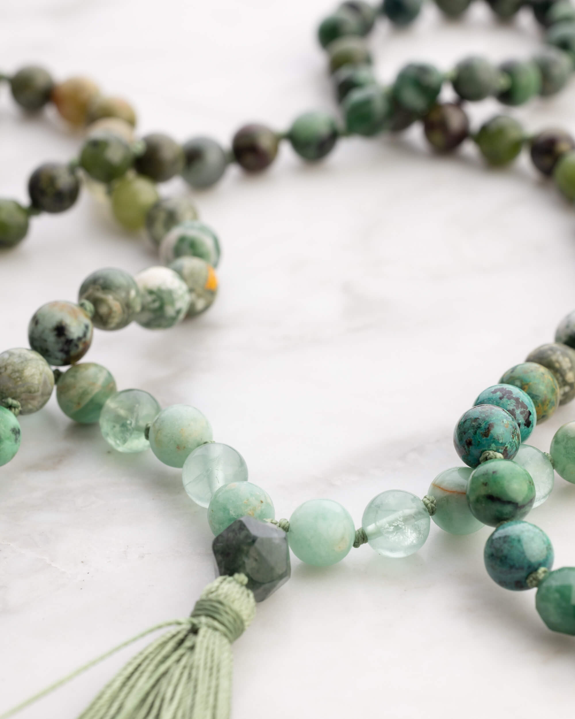 Japa Mala "Corazón" 108 Cuentas - Sanación y Amor Enraizado