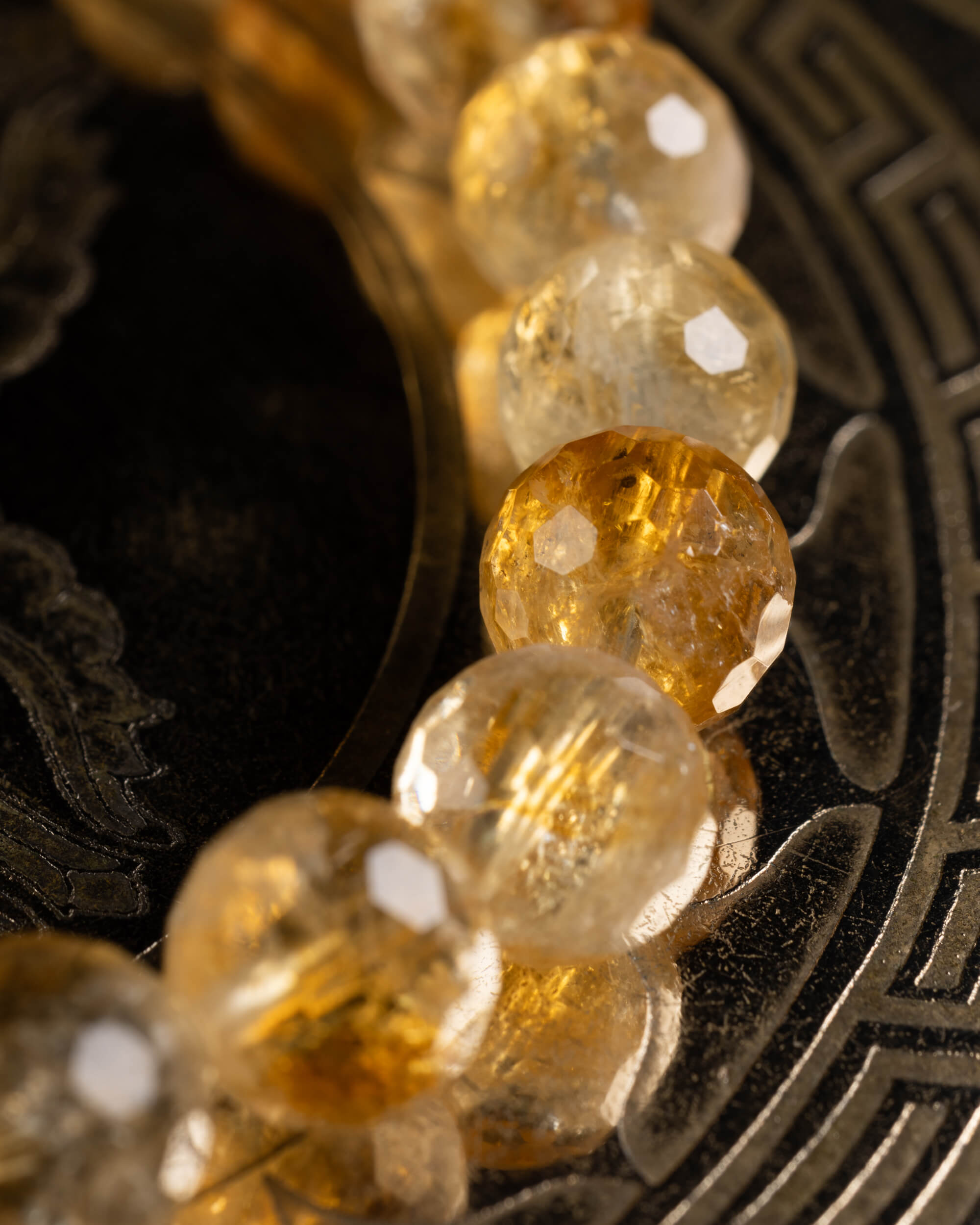 Pulsera de Citrino Facetada 8 mm - Voluntad Luminosa