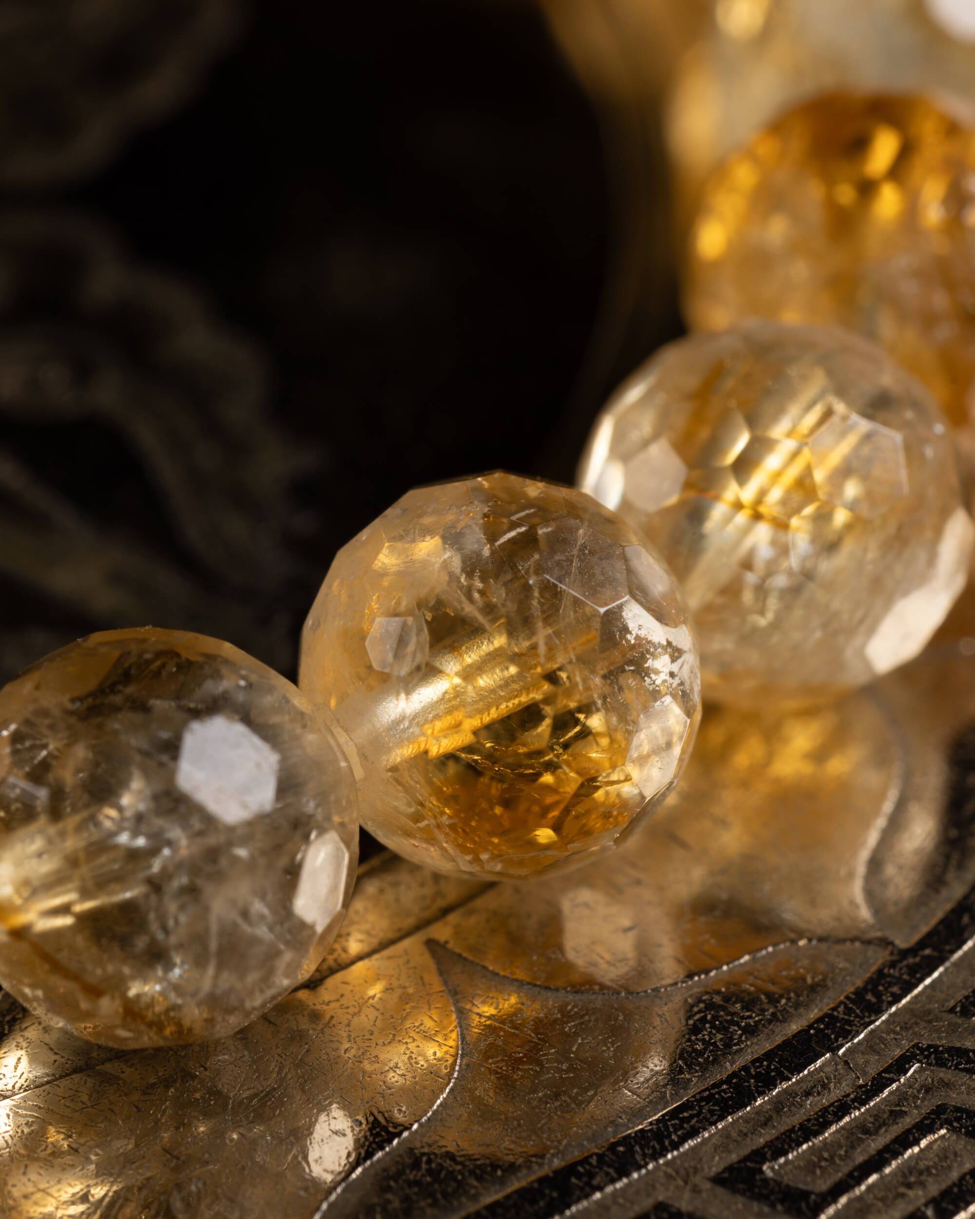 Pulsera de Citrino Facetada 8 mm - Voluntad Luminosa