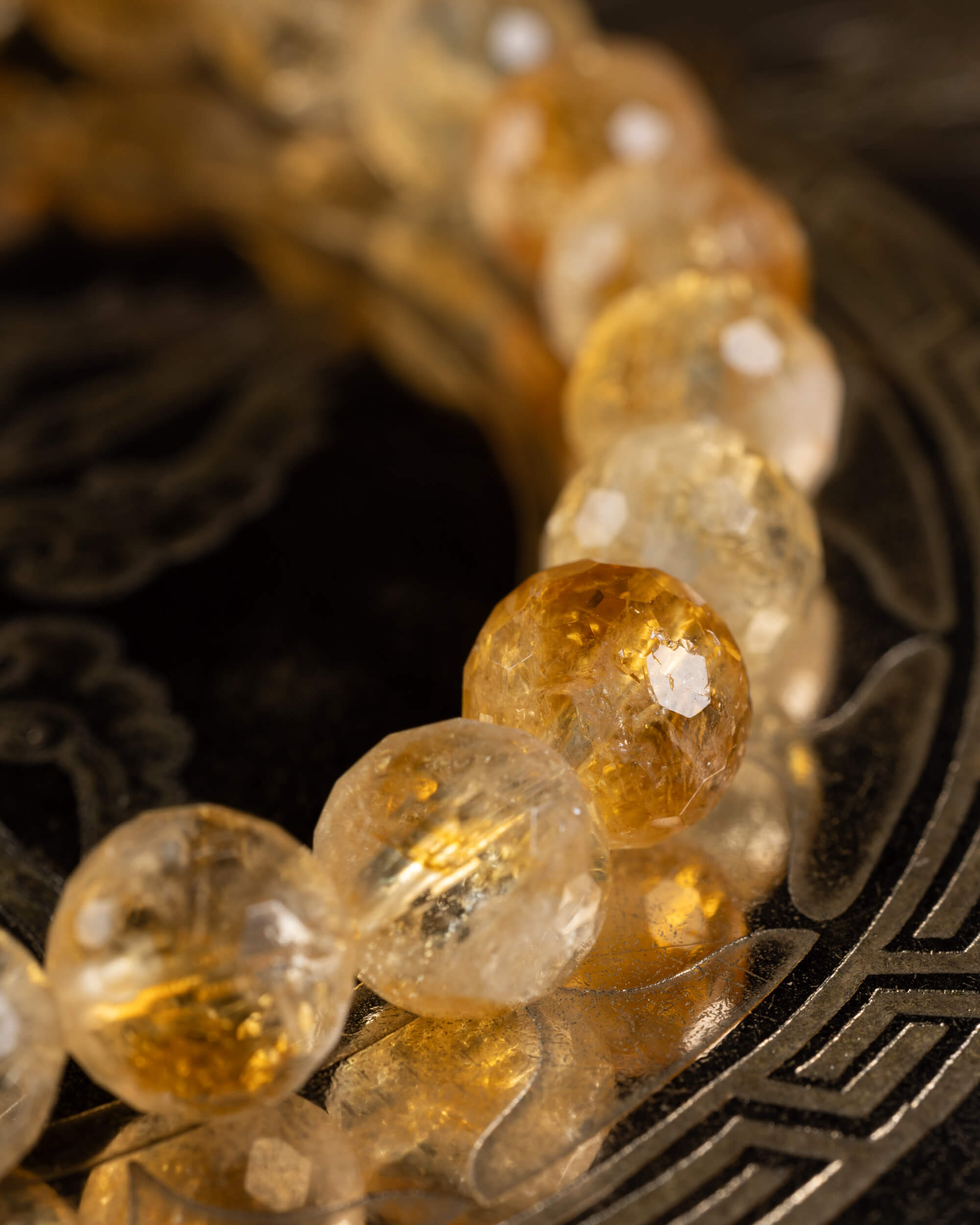 Pulsera de Citrino Facetada 8 mm - Voluntad Luminosa