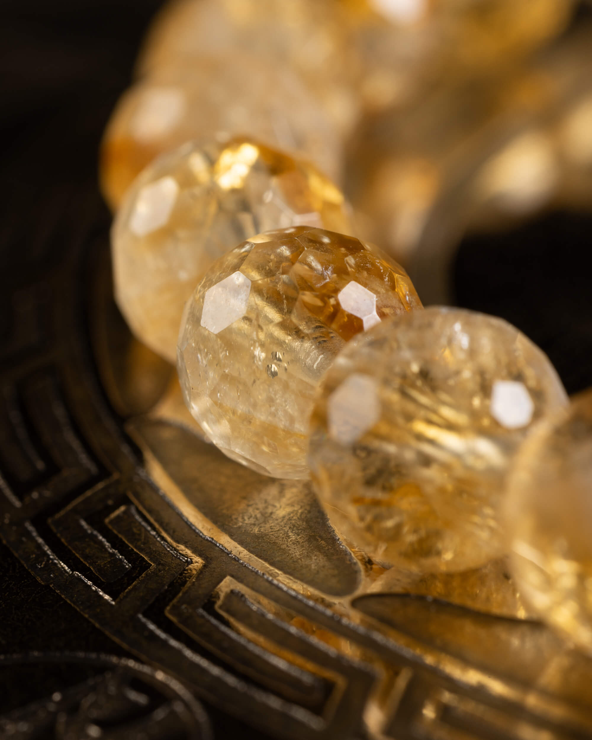 Pulsera de Citrino Facetada 8 mm - Voluntad Luminosa