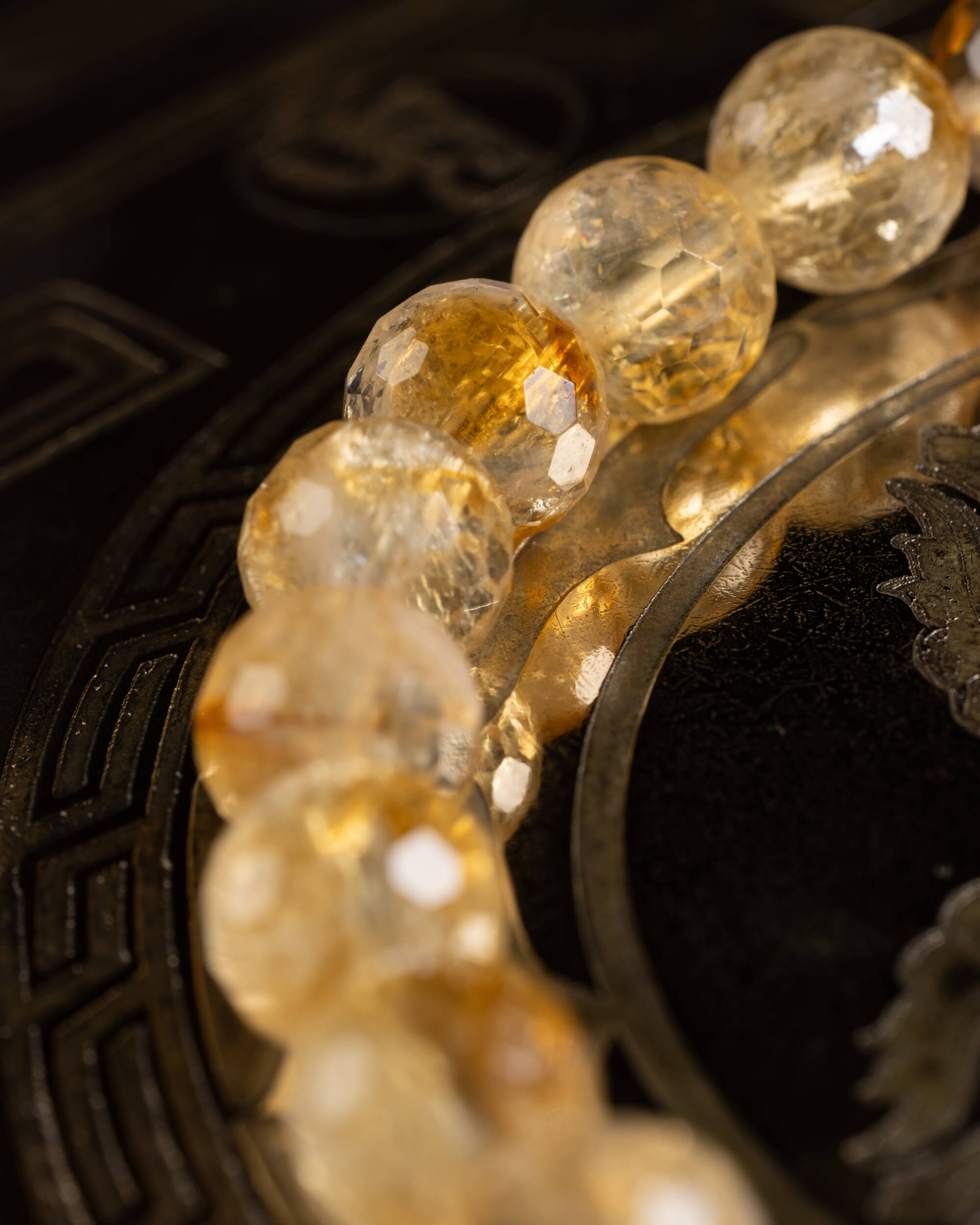 Pulsera de Citrino Facetada 8 mm - Voluntad Luminosa