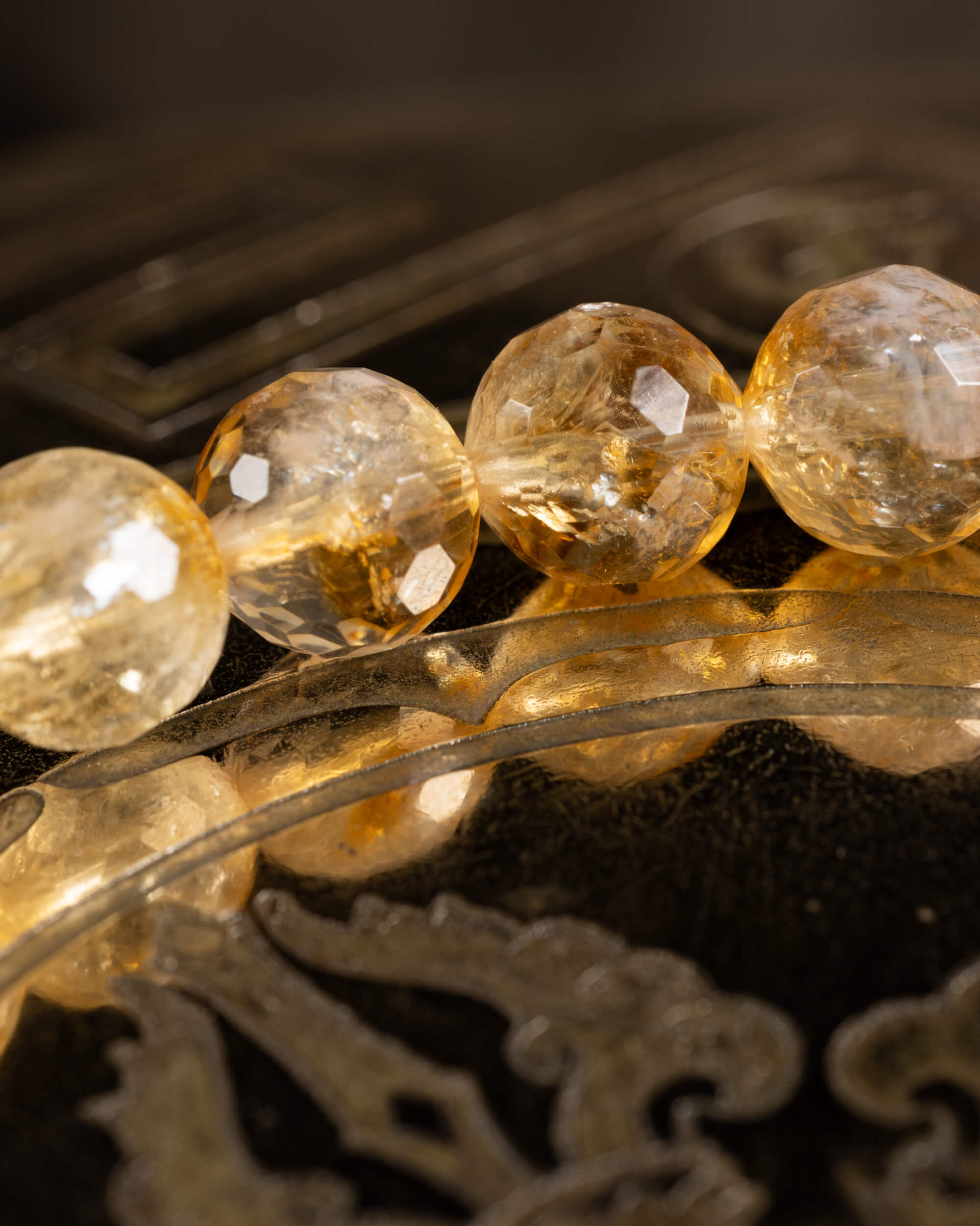 Pulsera de Citrino Facetada 8 mm - Voluntad Luminosa