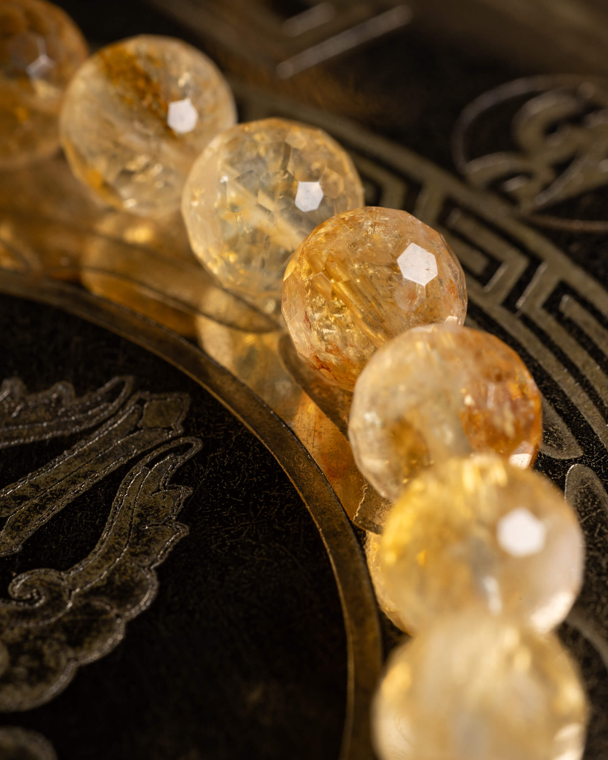 Pulsera de Citrino Facetada 8 mm - Voluntad Luminosa