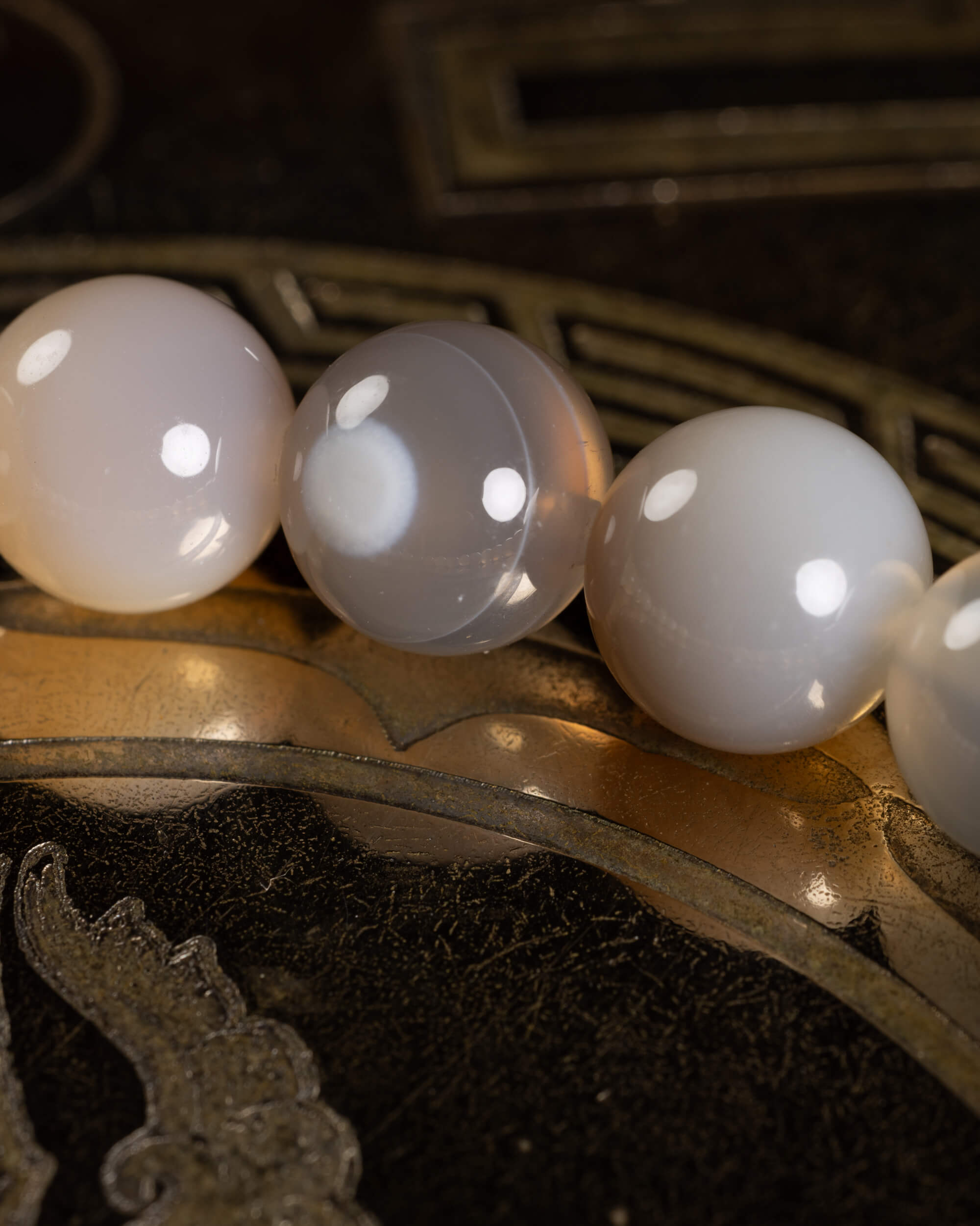 Pulsera de Ágata Gris 8 mm - Calma Mental y Neutralidad (Pausa Lúcida)