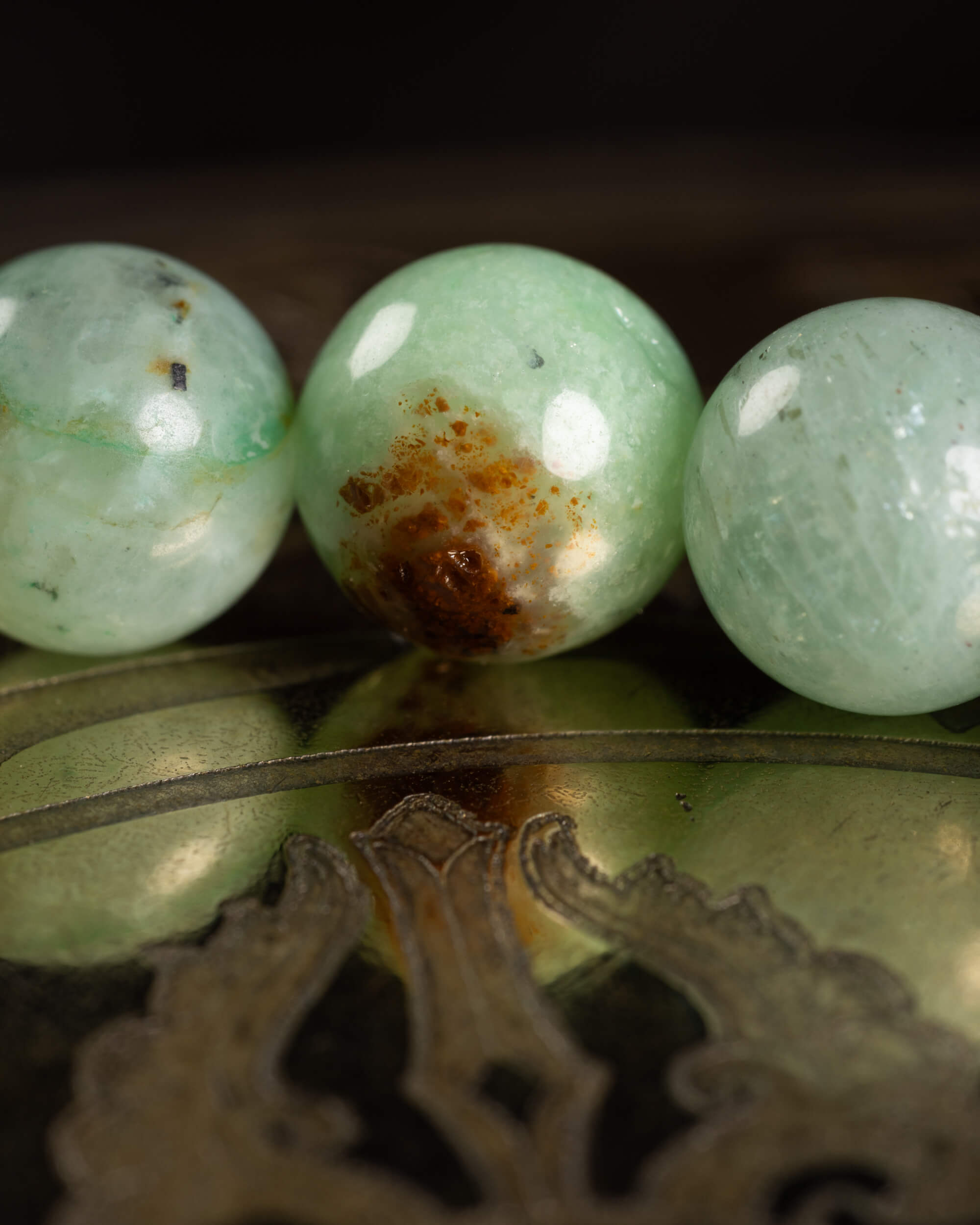 Pulsera de Crisoprasa 8 mm - Corazón Suave y Perdón