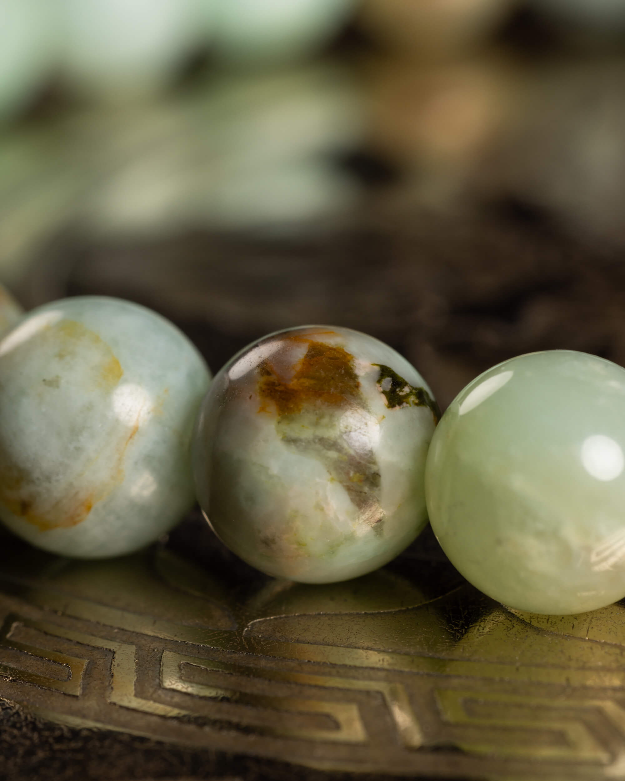 Pulsera de Crisoprasa 8 mm - Corazón Suave y Perdón