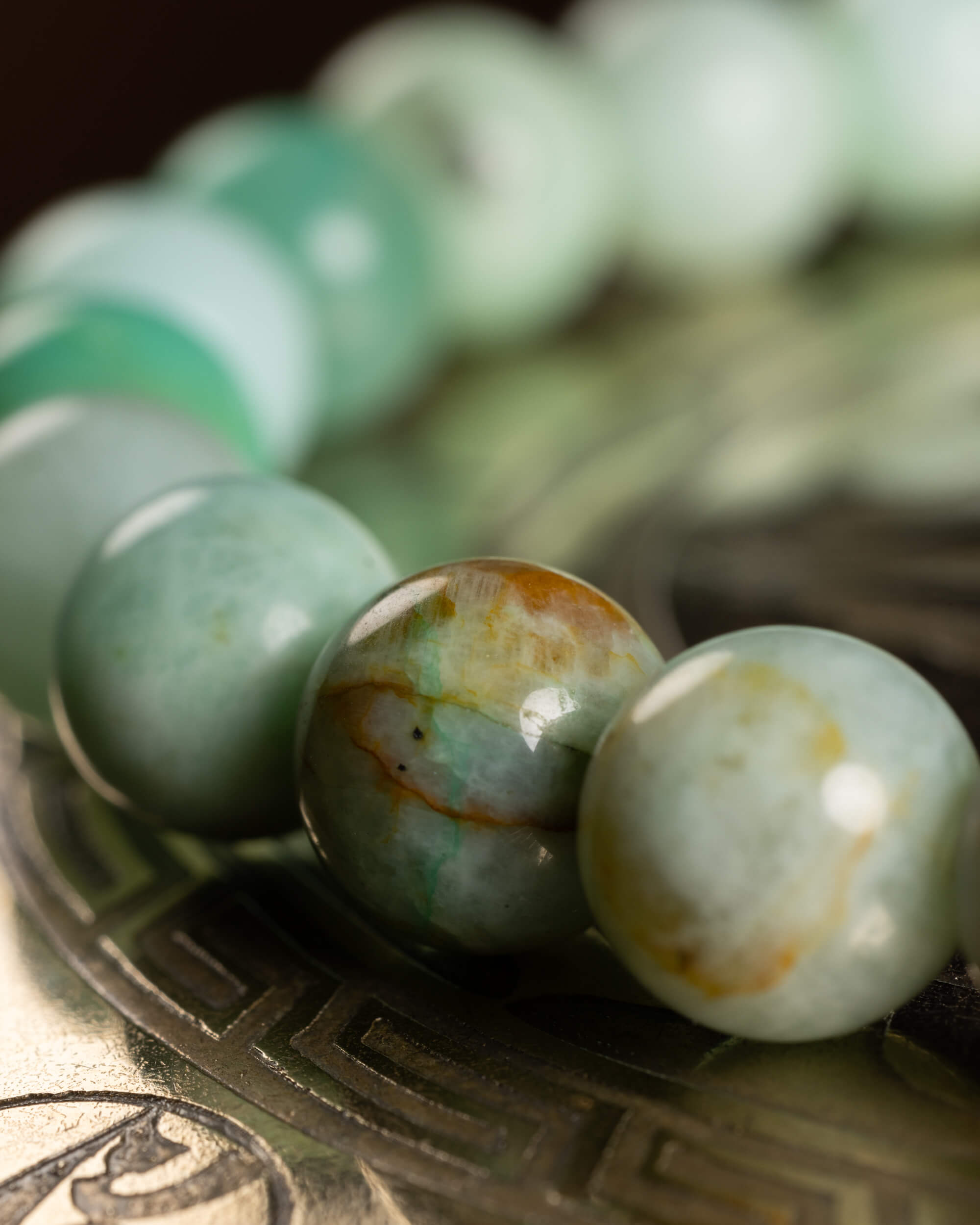 Pulsera de Crisoprasa 8 mm - Corazón Suave y Perdón