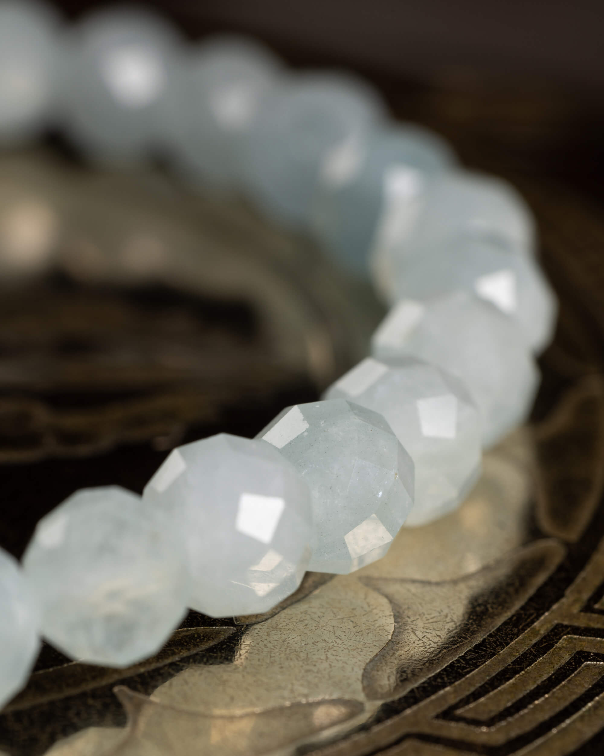Pulsera de Aguamarina (6 mm Facetada)